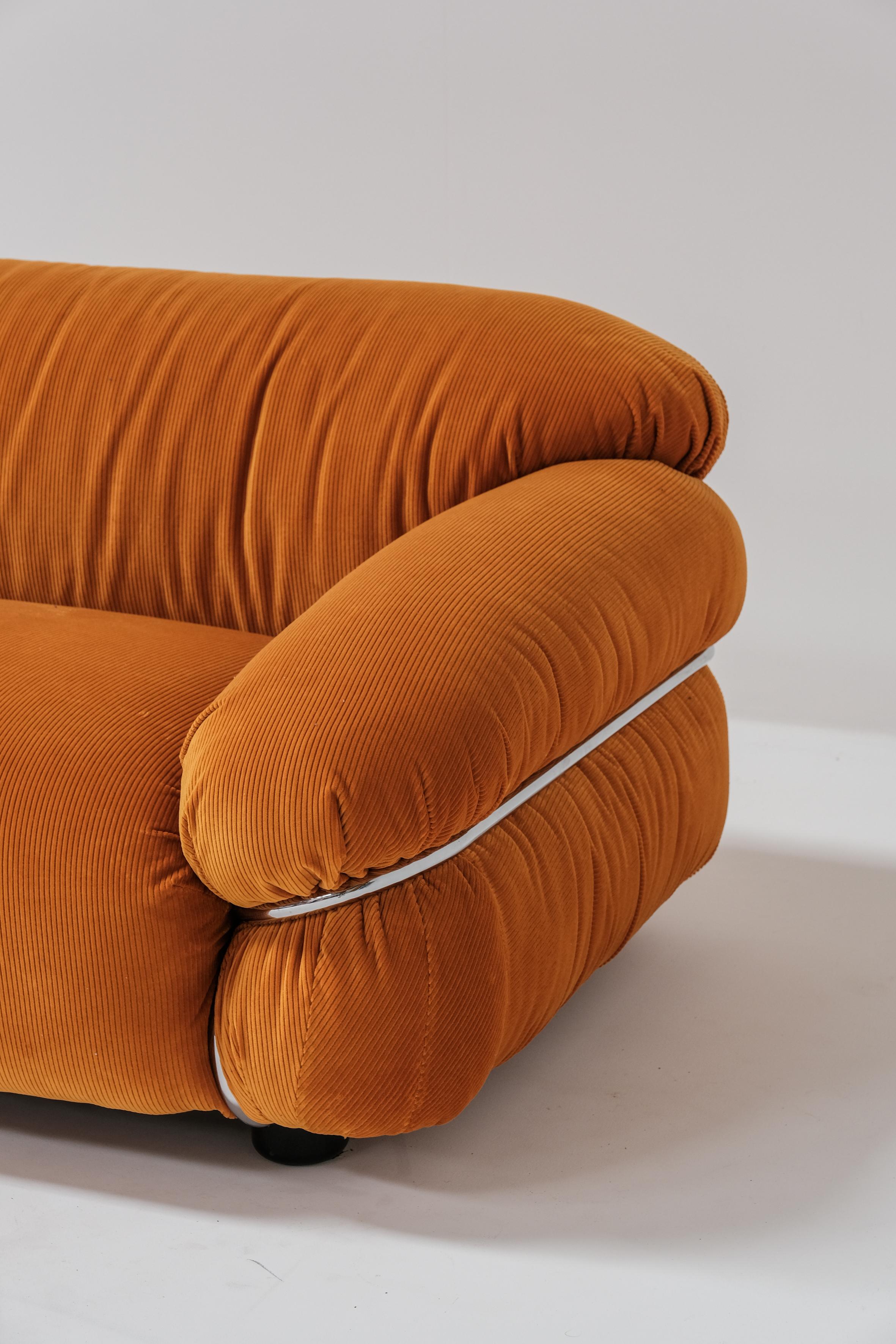 Textile Sesann 2 places by Gianfranco Frattini for Cassina 1970ties