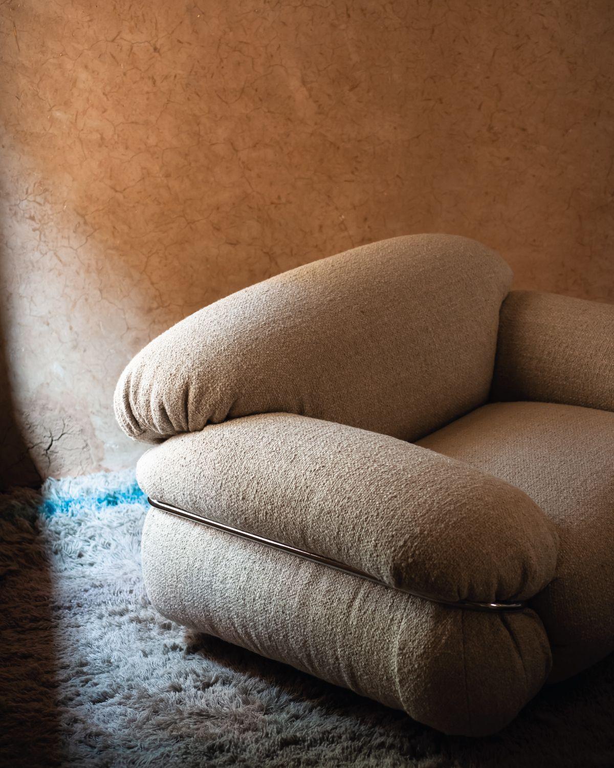 Italian Sesann – Armchair in fabric by Gianfranco Frattini for Tacchini in vendita