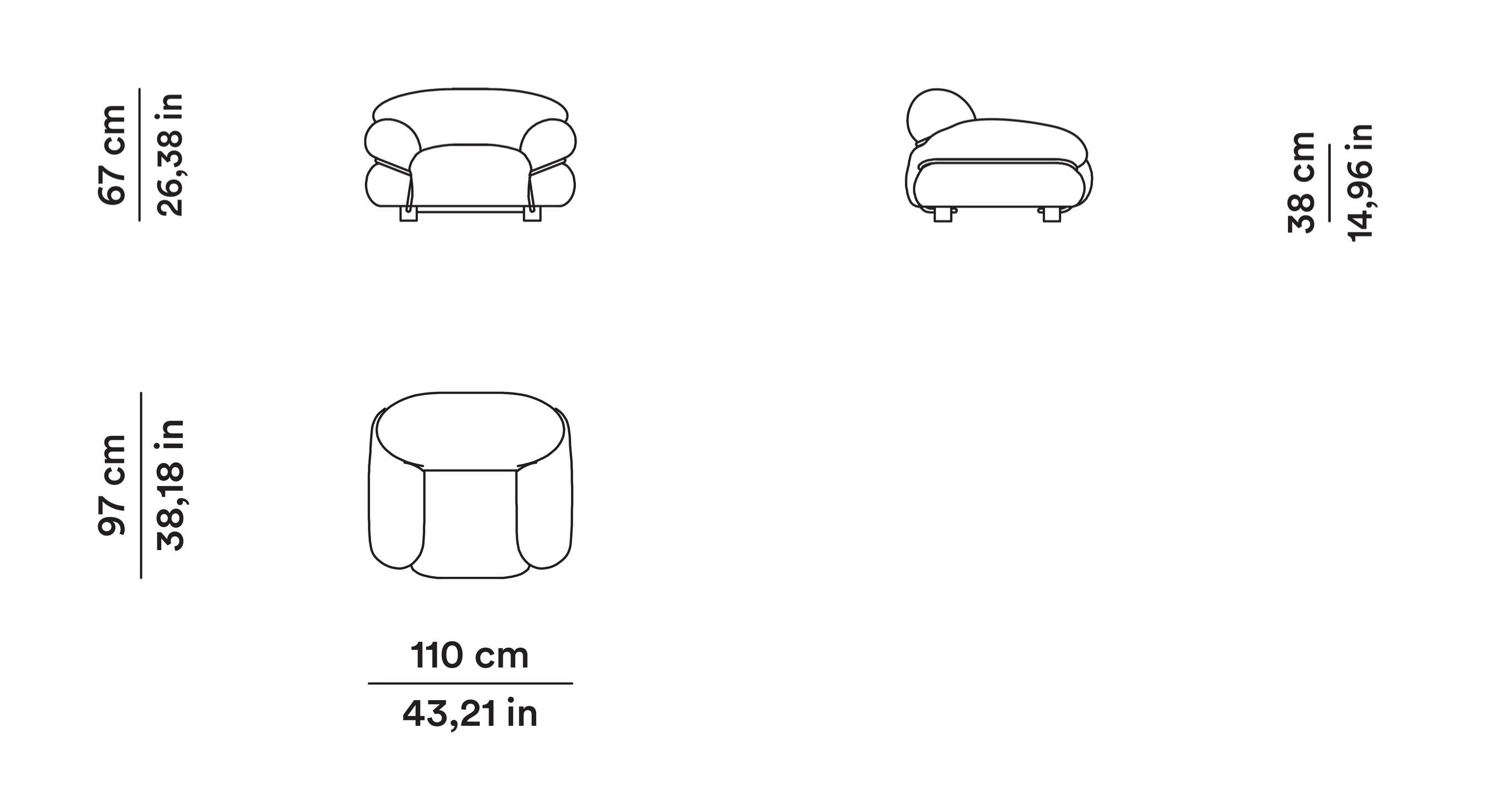 Periodo contemporaneo Sesann – Armchair in fabric by Gianfranco Frattini for Tacchini in vendita