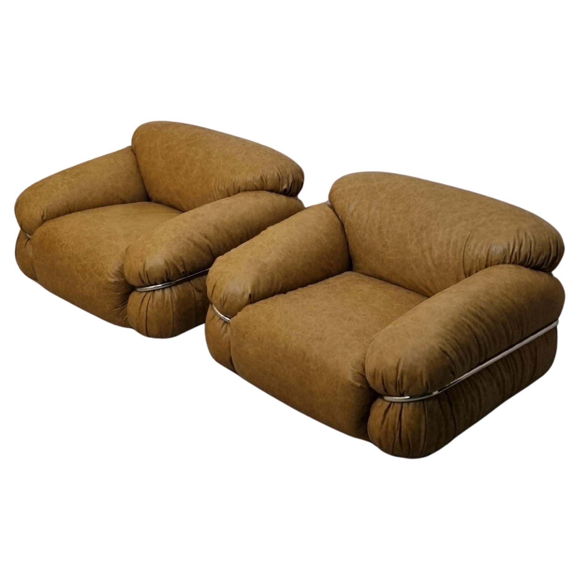 Poltrone Sesann disegnate da Gianfranco Frattini per Cassina 1970