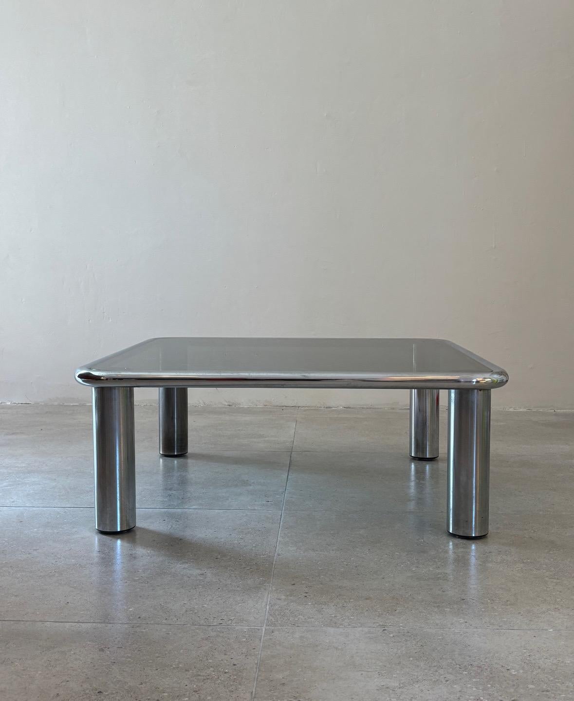 Verre Table basse Sesann par Gianfranco Frattini pour Cassina, 1970 Italie en vente