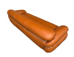 Sesann Leather Sofa by Gianfranco Frattini, Cassina (First Edition), 1972