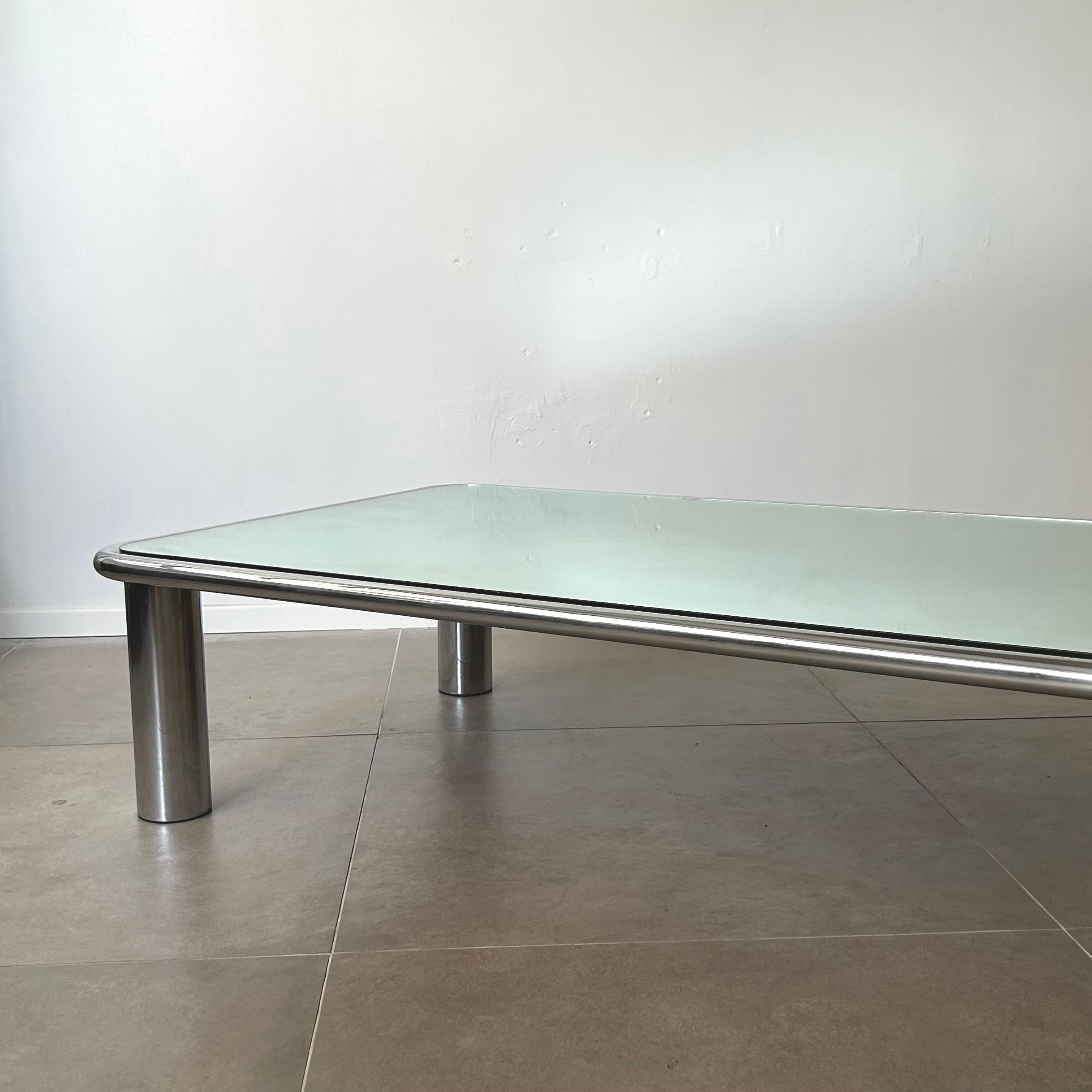 Italian Sesann Mirrored Coffee Table by Gianfranco Frattini for Cassina, 1968