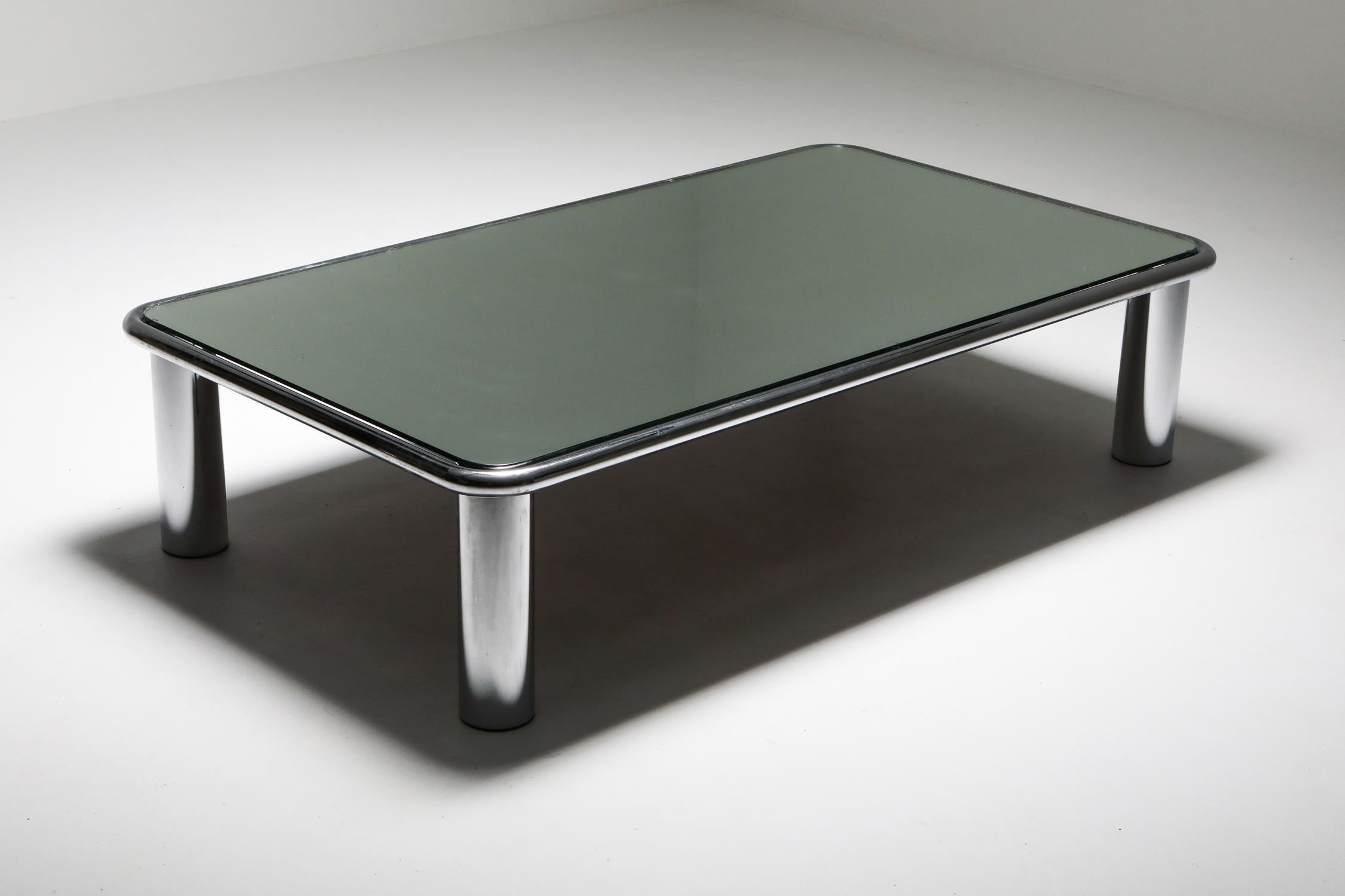 Post-Modern Sesann Mirrored Coffee Table by Gianfranco Frattini for Cassina, 1968
