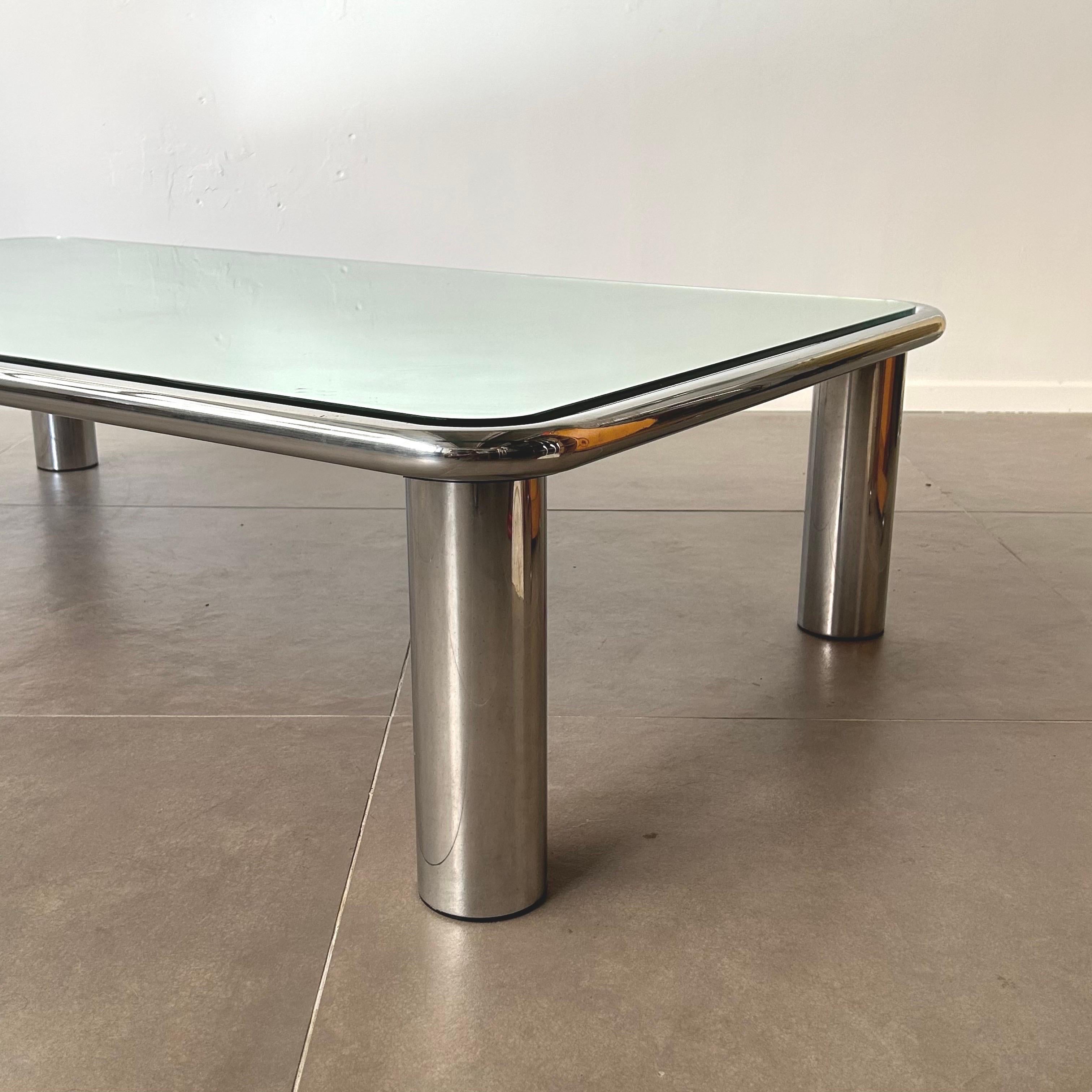 Sesann Mirrored Coffee Table by Gianfranco Frattini for Cassina, 1968 In Good Condition In Tel Aviv-Yafo, Tel Aviv District