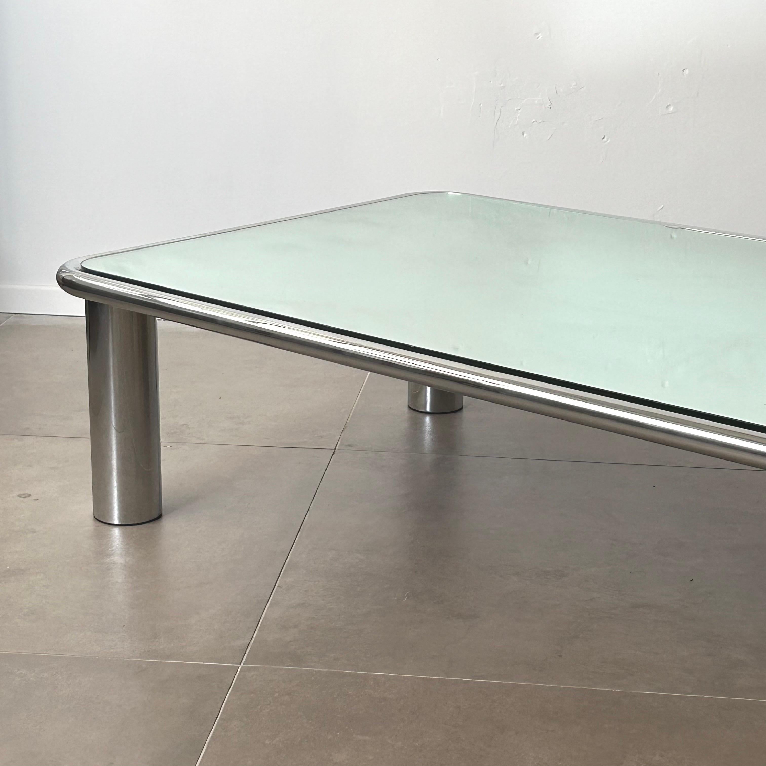 Sesann Mirrored Coffee Table by Gianfranco Frattini for Cassina, 1968 1