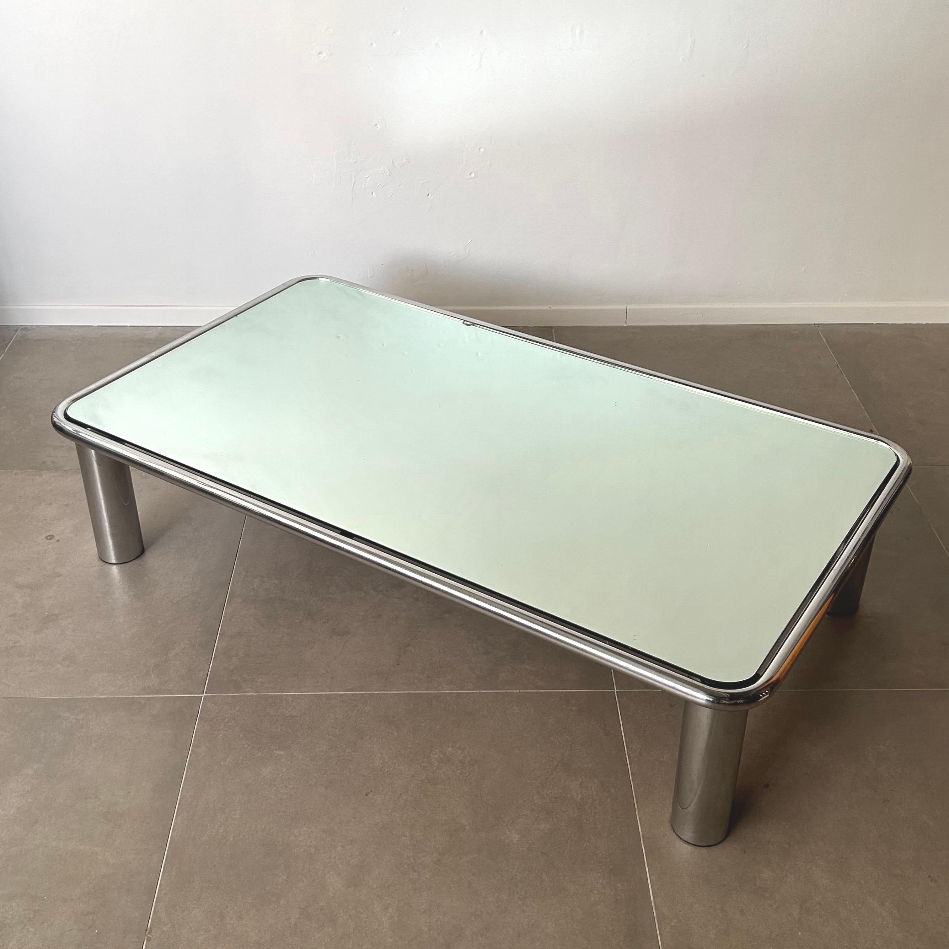 Sesann Mirrored Coffee Table by Gianfranco Frattini for Cassina, 1968 2