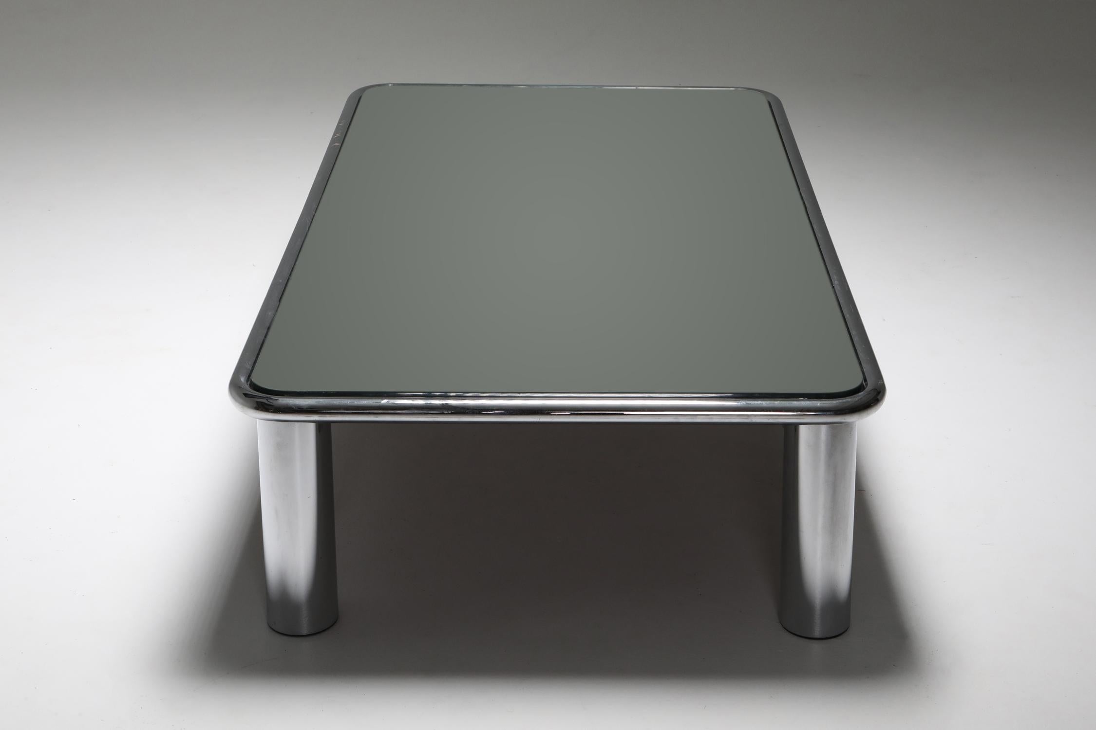 Sesann Mirrored Coffee Table by Gianfranco Frattini for Cassina, 1968 2