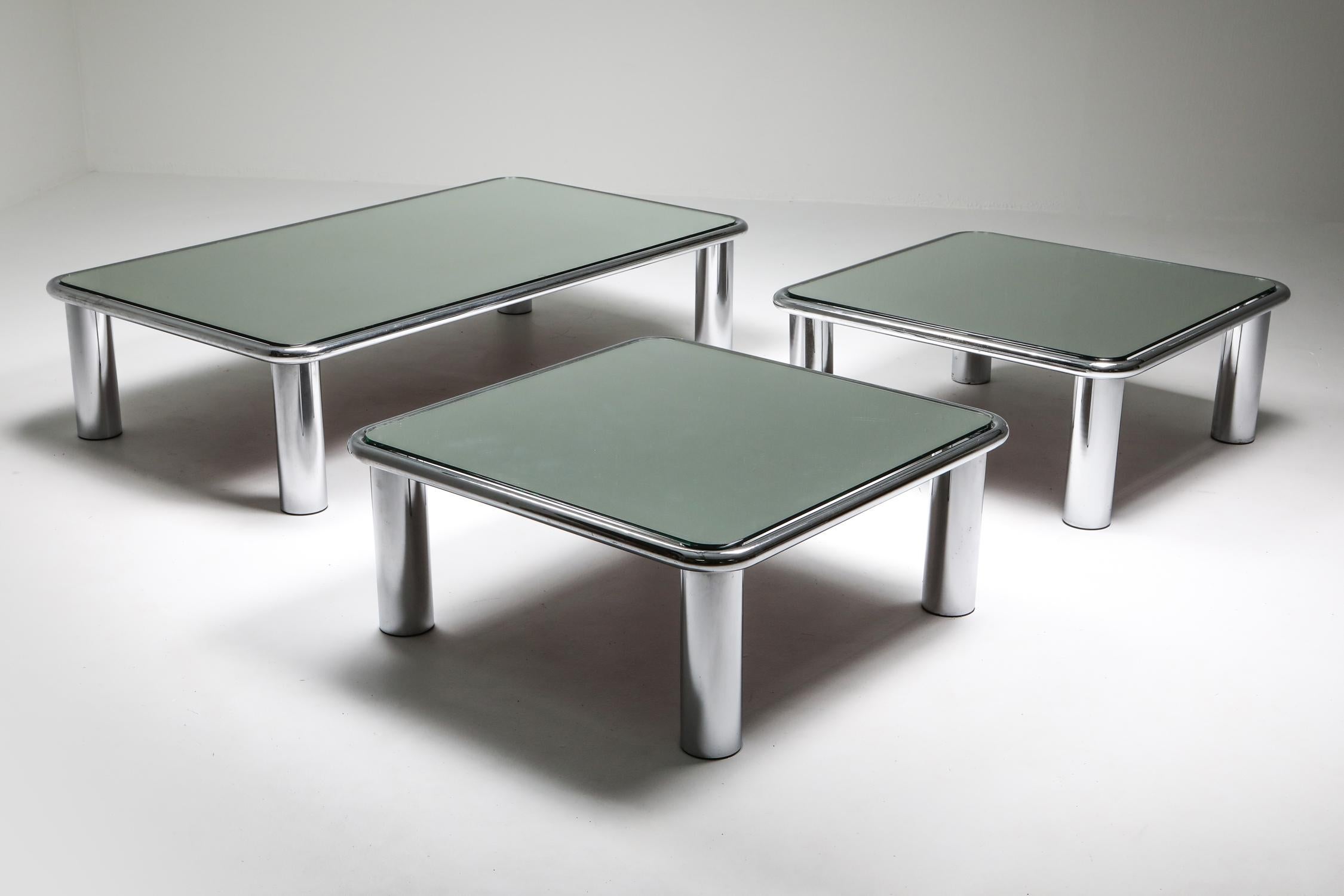 Sesann Mirrored Coffee Table by Gianfranco Frattini for Cassina, 1968 3