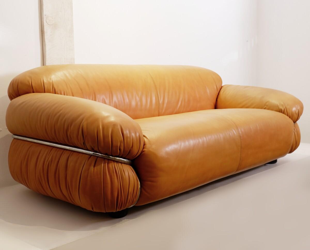 Sesann sofa by Gianfranco Frattini, for Cassina, Italy, 1960's In Good Condition For Sale In Uccle, BE