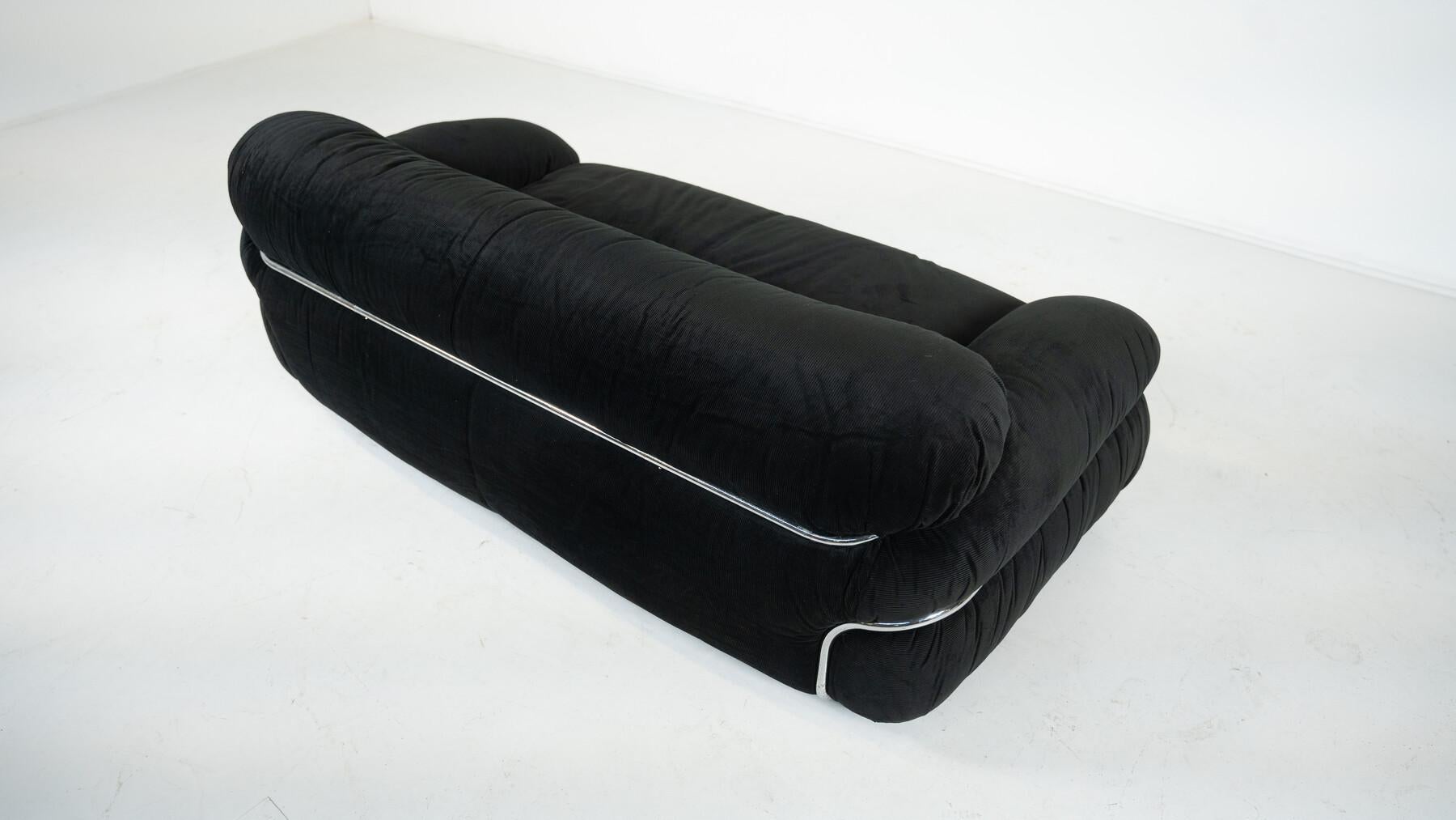 Velours Canapé Sesann de Gianfranco Frattini pour Cassina, Italie, 1970 en vente