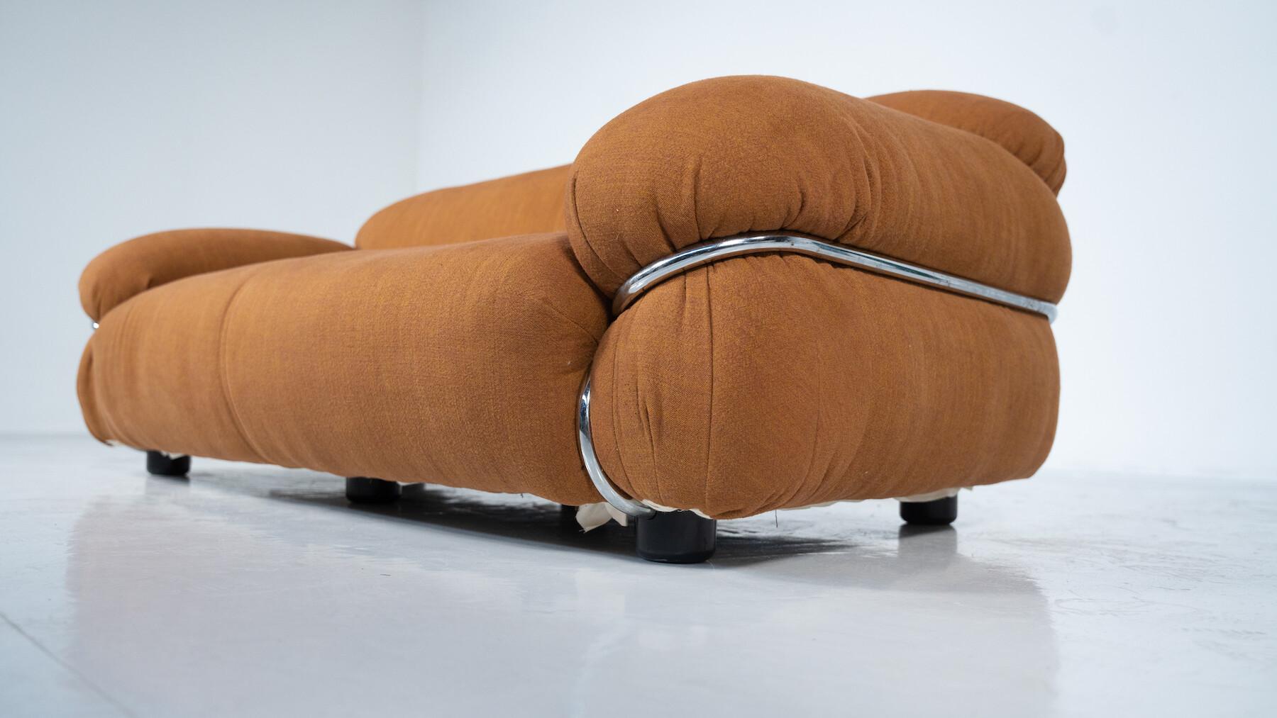 Sesann Sofa by Gianfranco Frattini for Cassina, New Upholstery, Italy, 1970s (Moderne der Mitte des Jahrhunderts) im Angebot