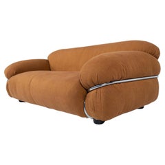 Sesann Sofa by Gianfranco Frattini for Cassina, New Upholstery, Italy, 1970s