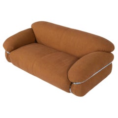 Sesann Sofa by Gianfranco Frattini for Cassina, New Upholstery, Italy, 1970s
