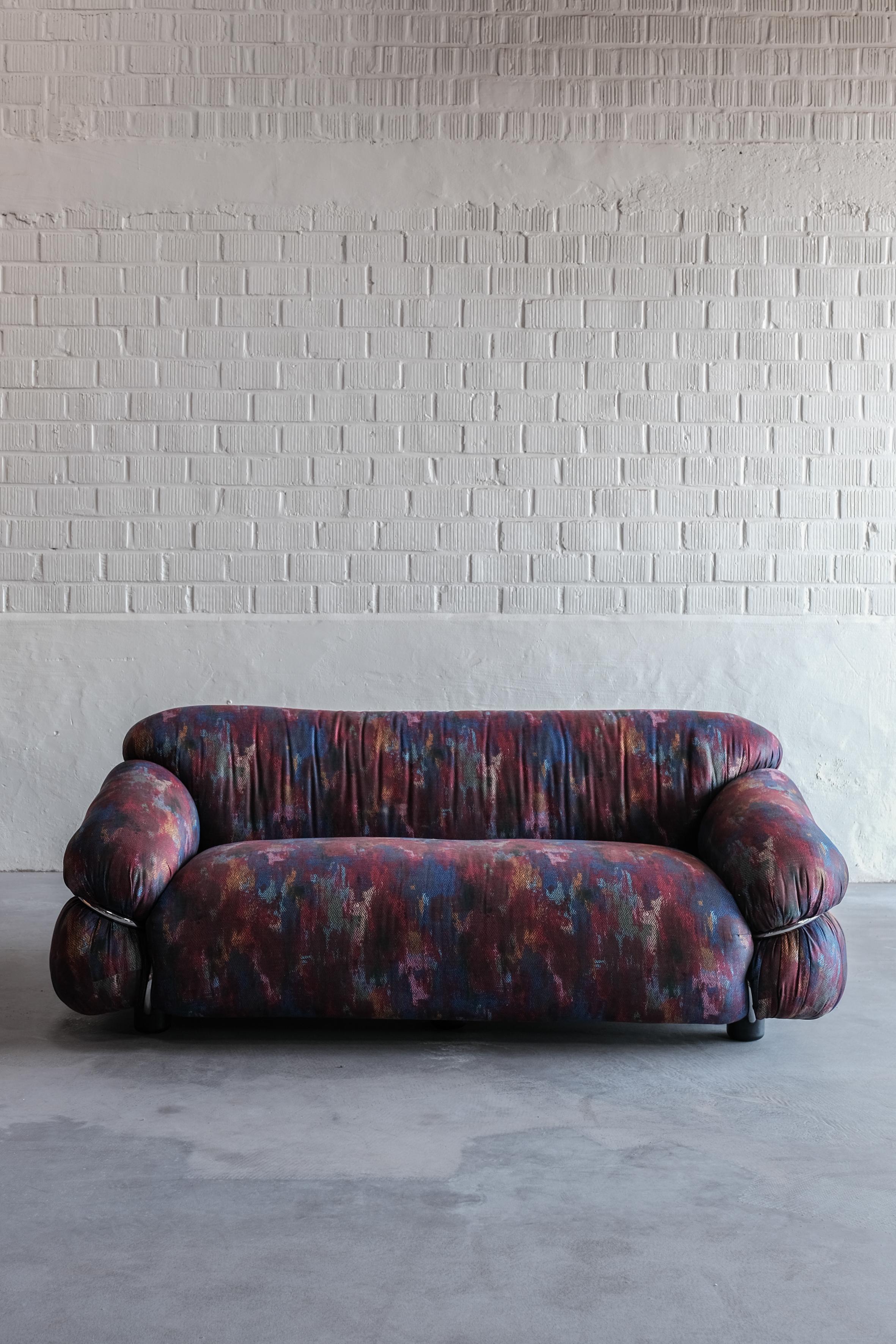Sesann Sofa by Gianfranco Frattini for Cassina with Original Upholstery 10