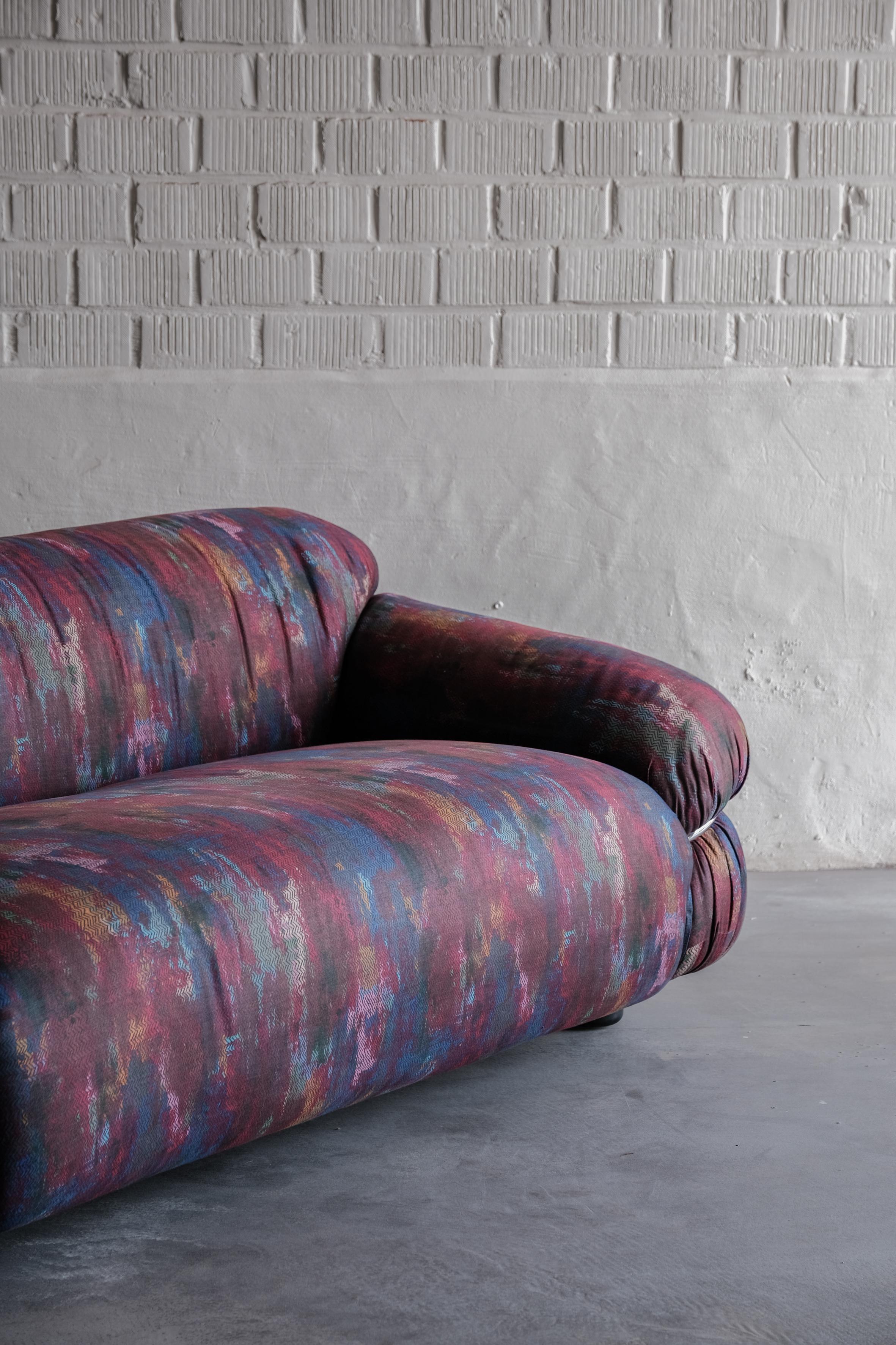 Textile Sesann Sofa by Gianfranco Frattini for Cassina with Original Upholstery