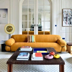 Sesann – Sofa in fabric by Gianfranco Frattini for Tacchini W 240 cm (94.49 in)