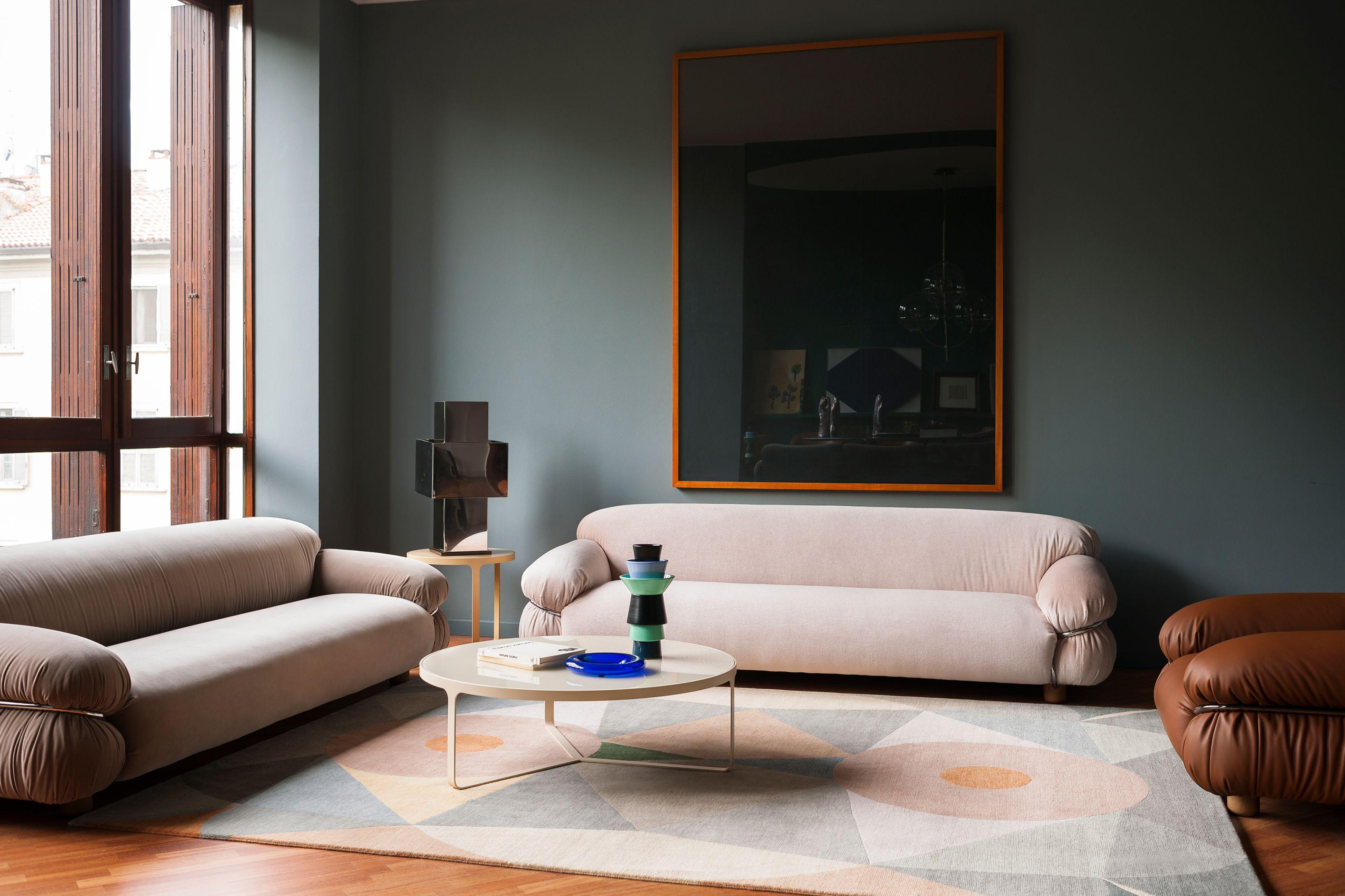 Italian Sesann – Sofa in fabric by Gianfranco Frattini for Tacchini W 240 cm (94.49 in) in vendita