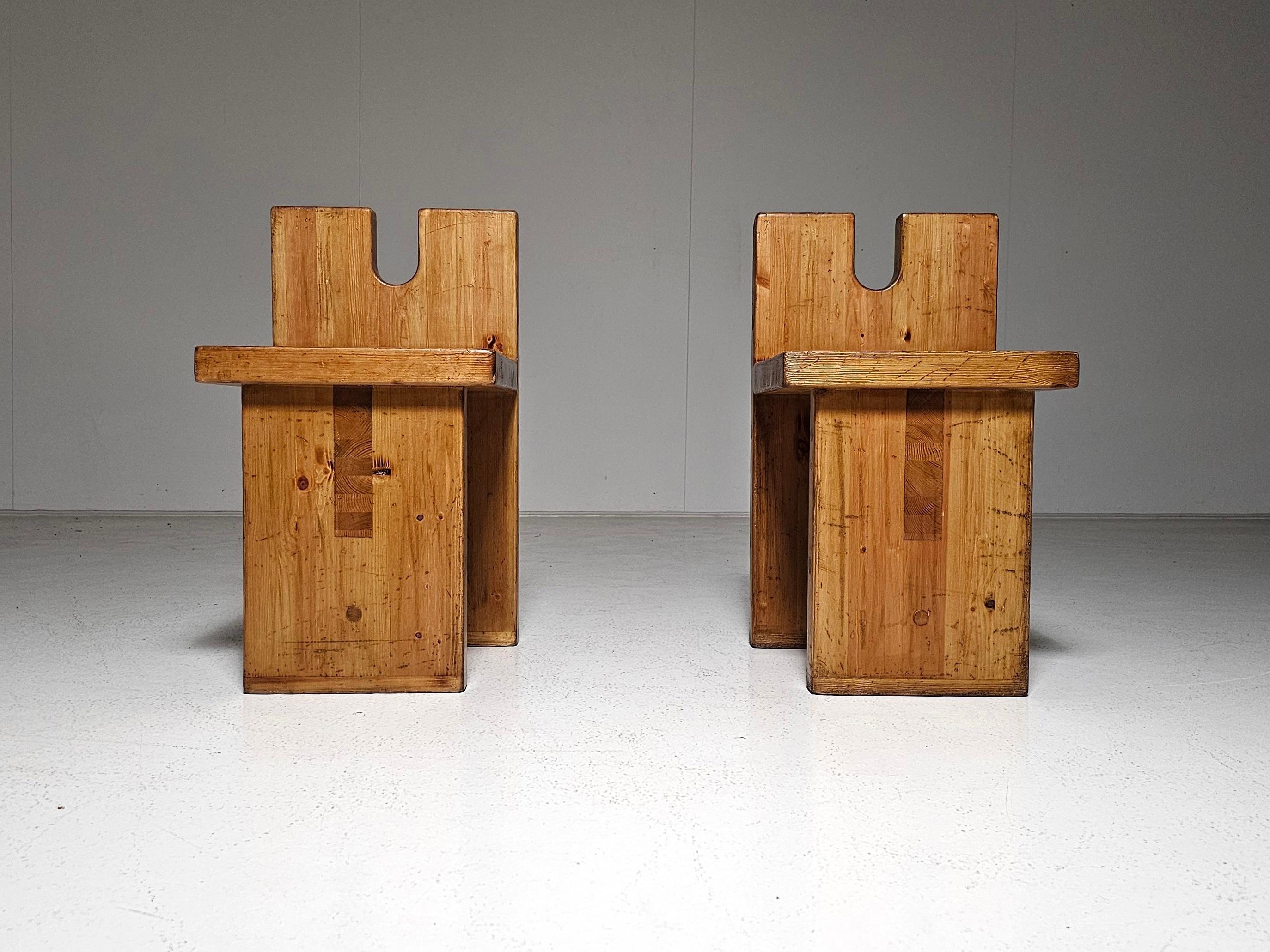 Minimalismo SESC Sedia Pompeia in pino di Lina Bo Bardi, anni '80 in vendita