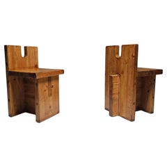 SESC Pompeia Side Chair in Pine by Lina Bo Bardi, 1980s