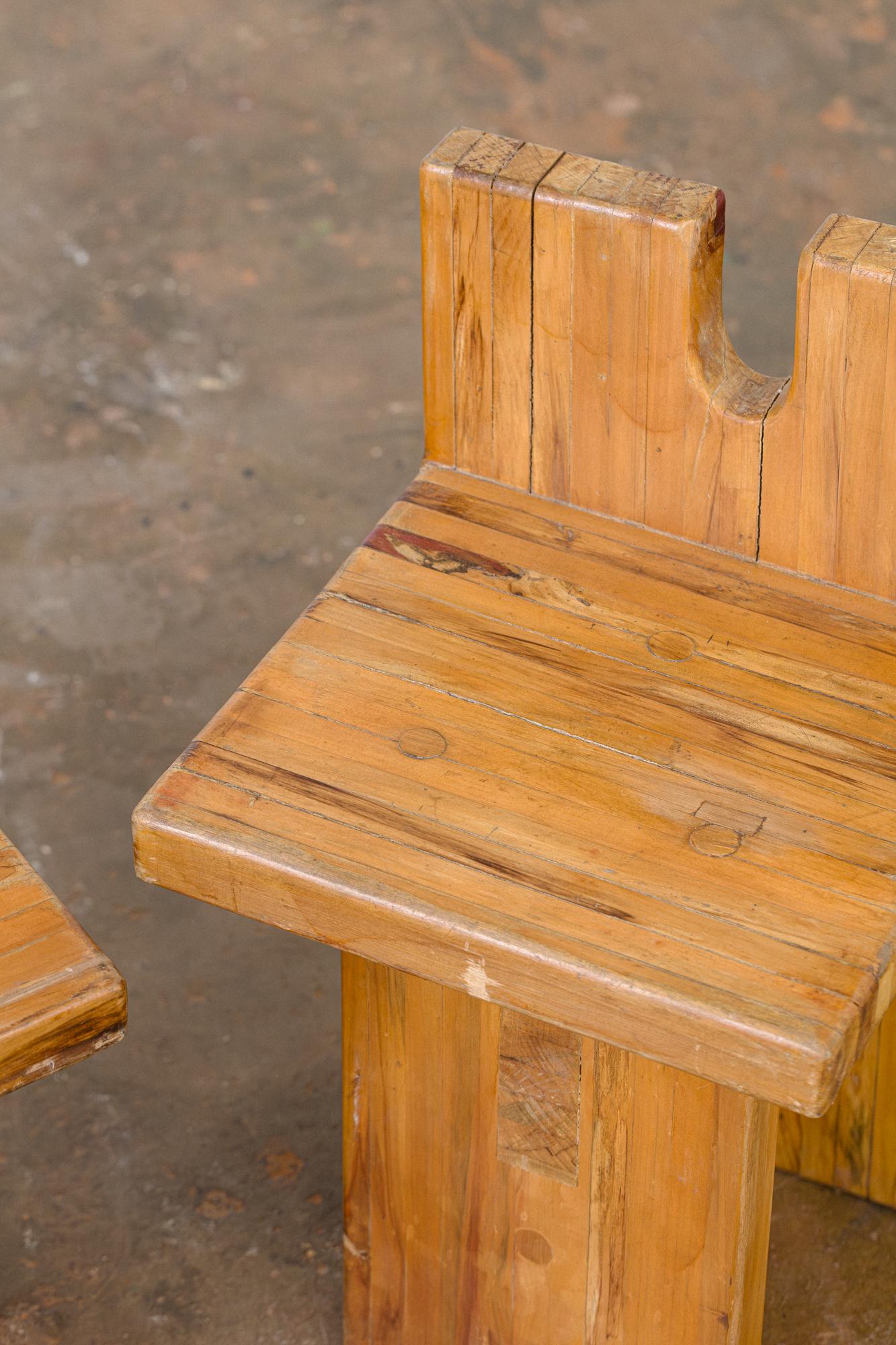 Bois de feuillus Tabourets SESC par Lina Bo Bardi en vente