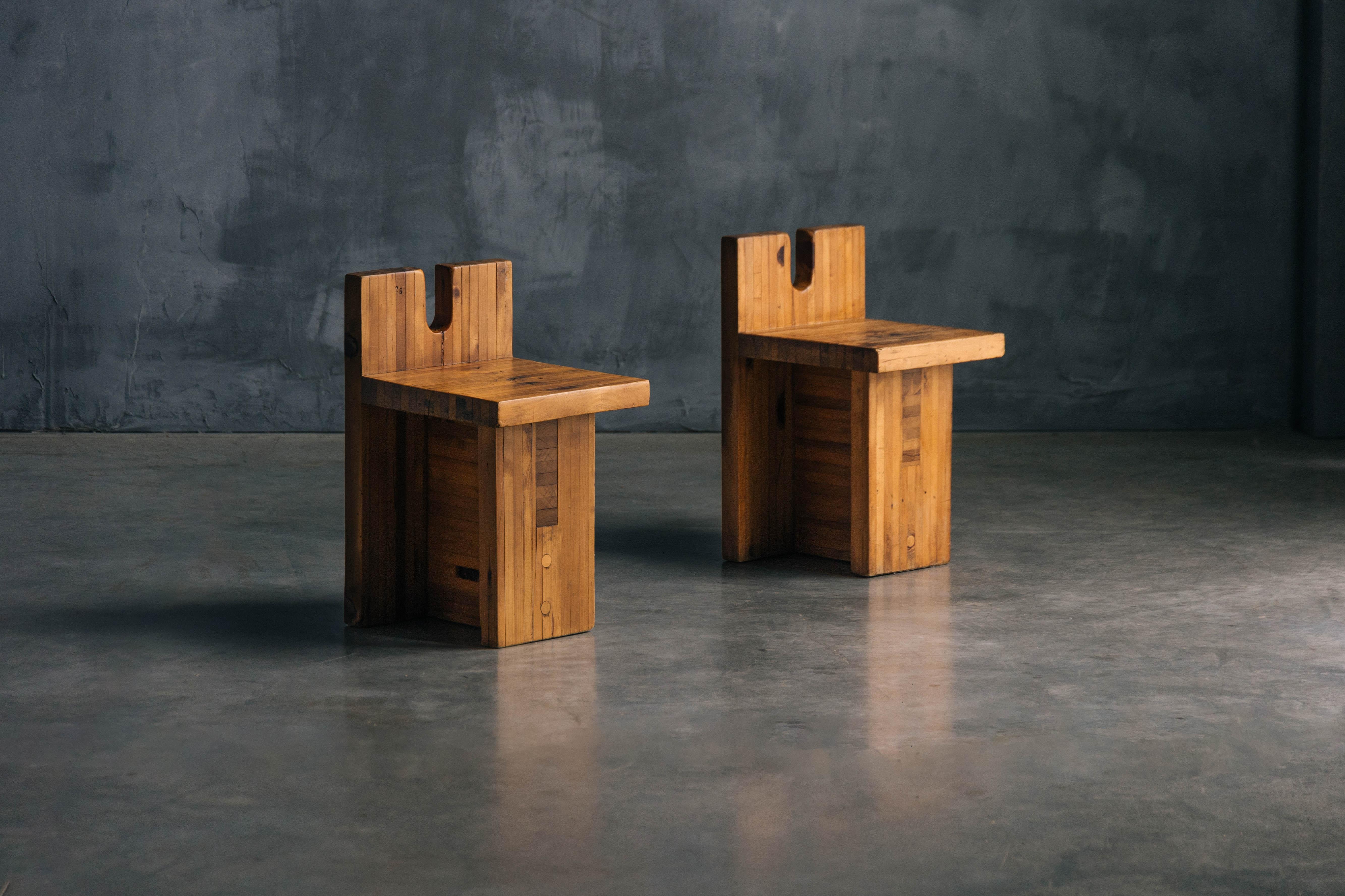 Mid-Century Modern SESC Stools by Lina Bo Bardi for SESC Pompeia, Brazil, 1970s For Sale