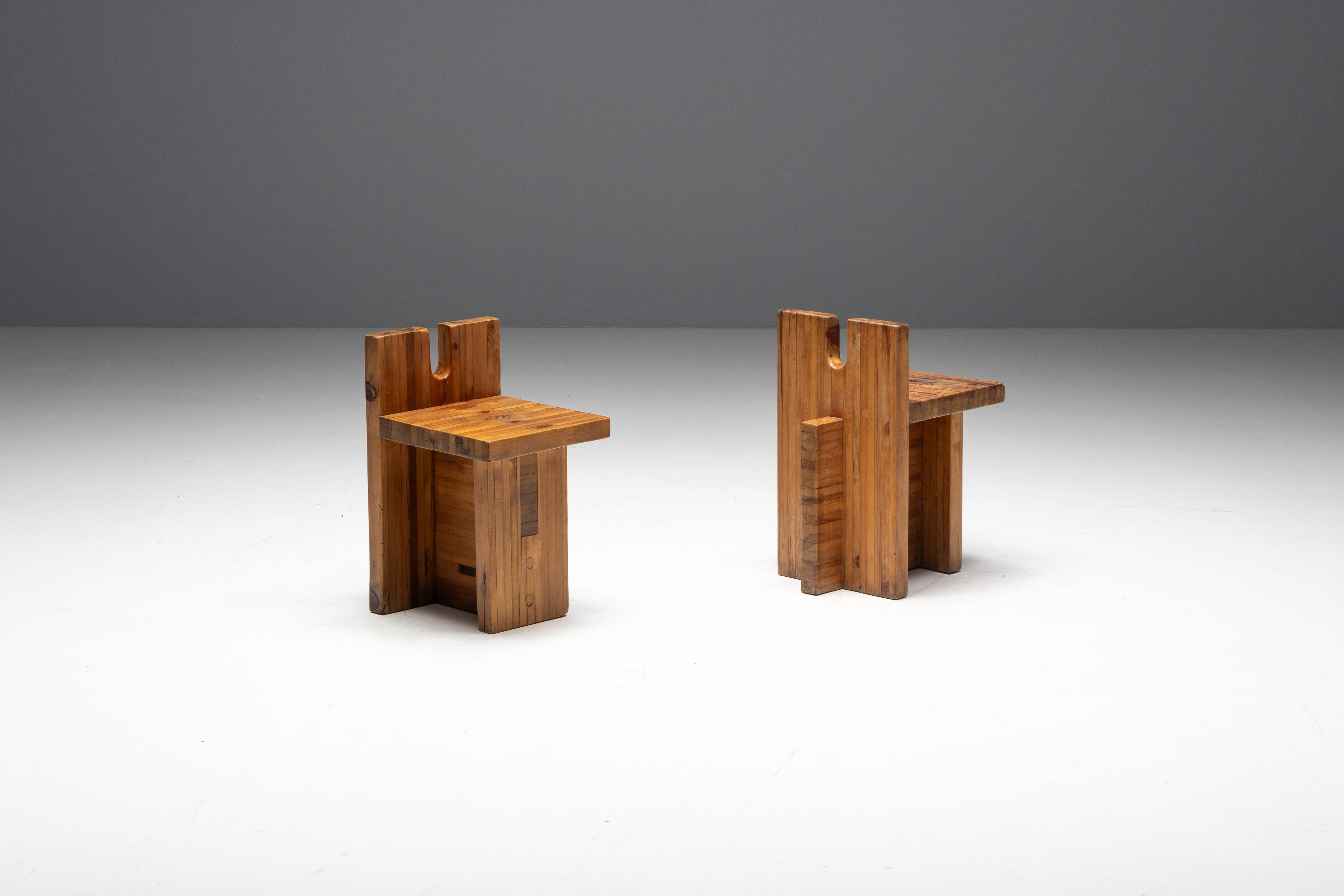 Brazilian SESC Stools by Lina Bo Bardi for SESC Pompeia, Brazil, 1970s For Sale