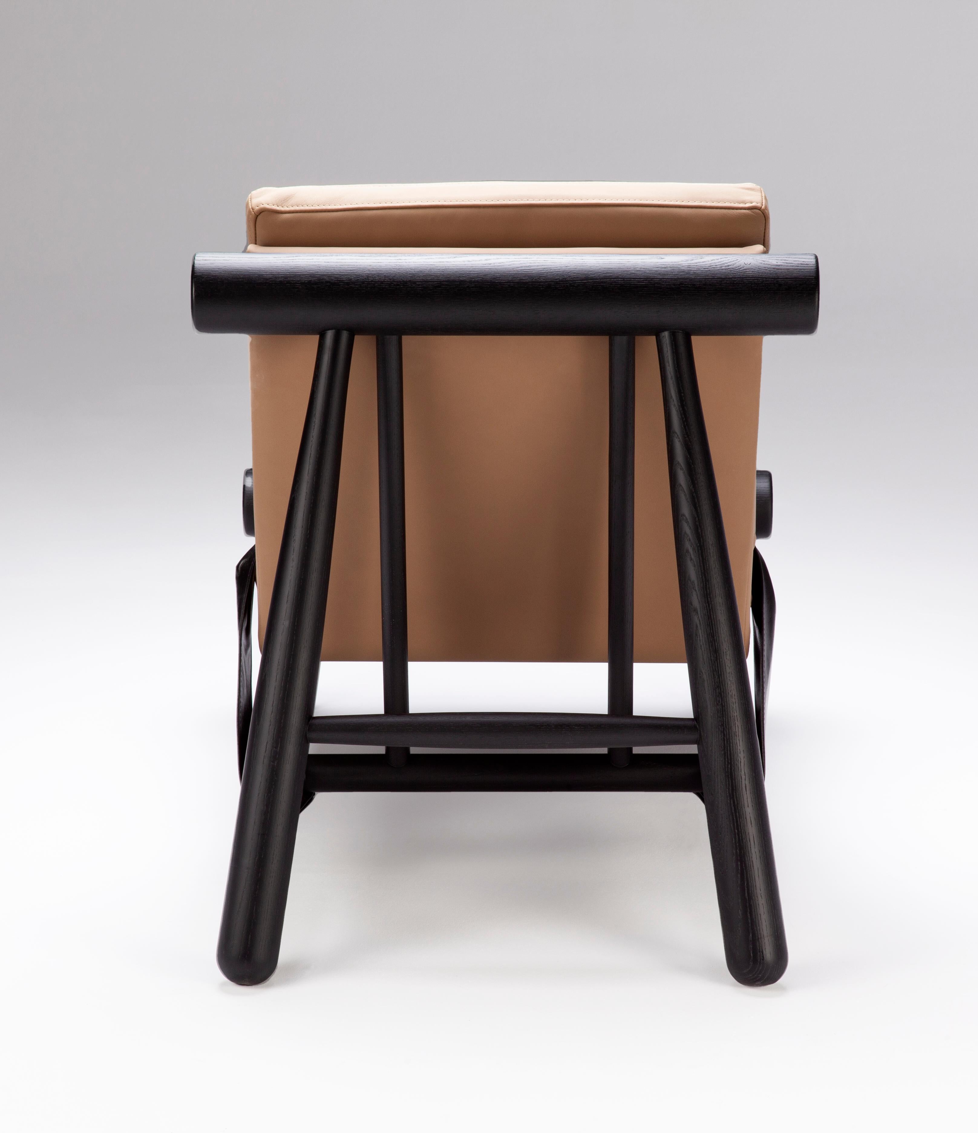 Seso Sessel in Beige von Davide Monopoli Collector (Leder) im Angebot