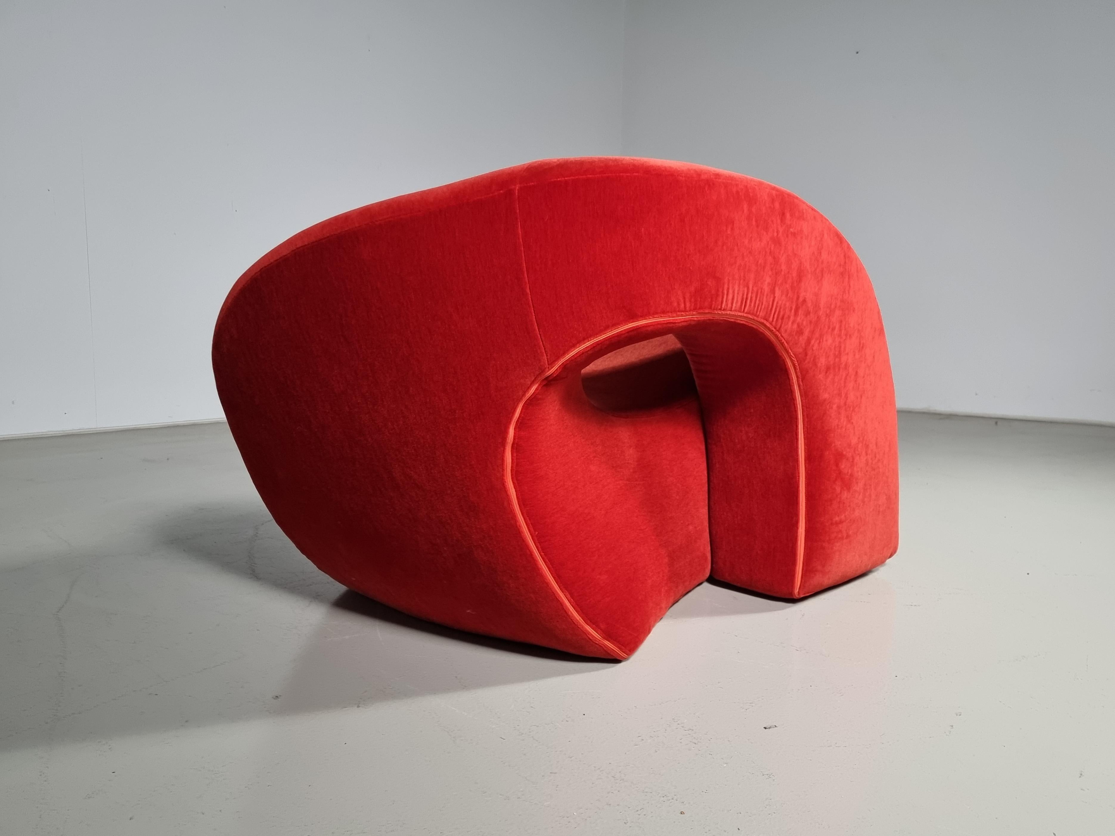 Velvet Sess Lounge Chair by Nani Prina for Sormani, 1968, Italy