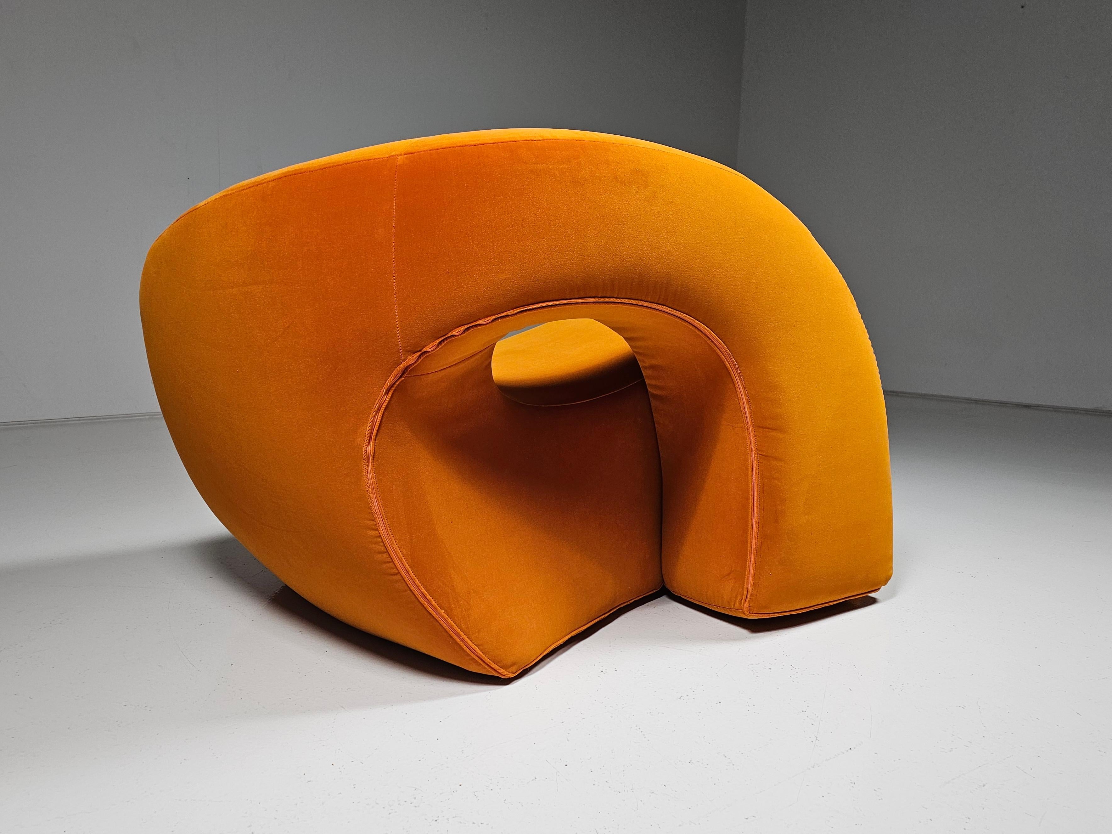 Velvet Sess Lounge Chair by Nani Prina for Sormani, 1968, Italy