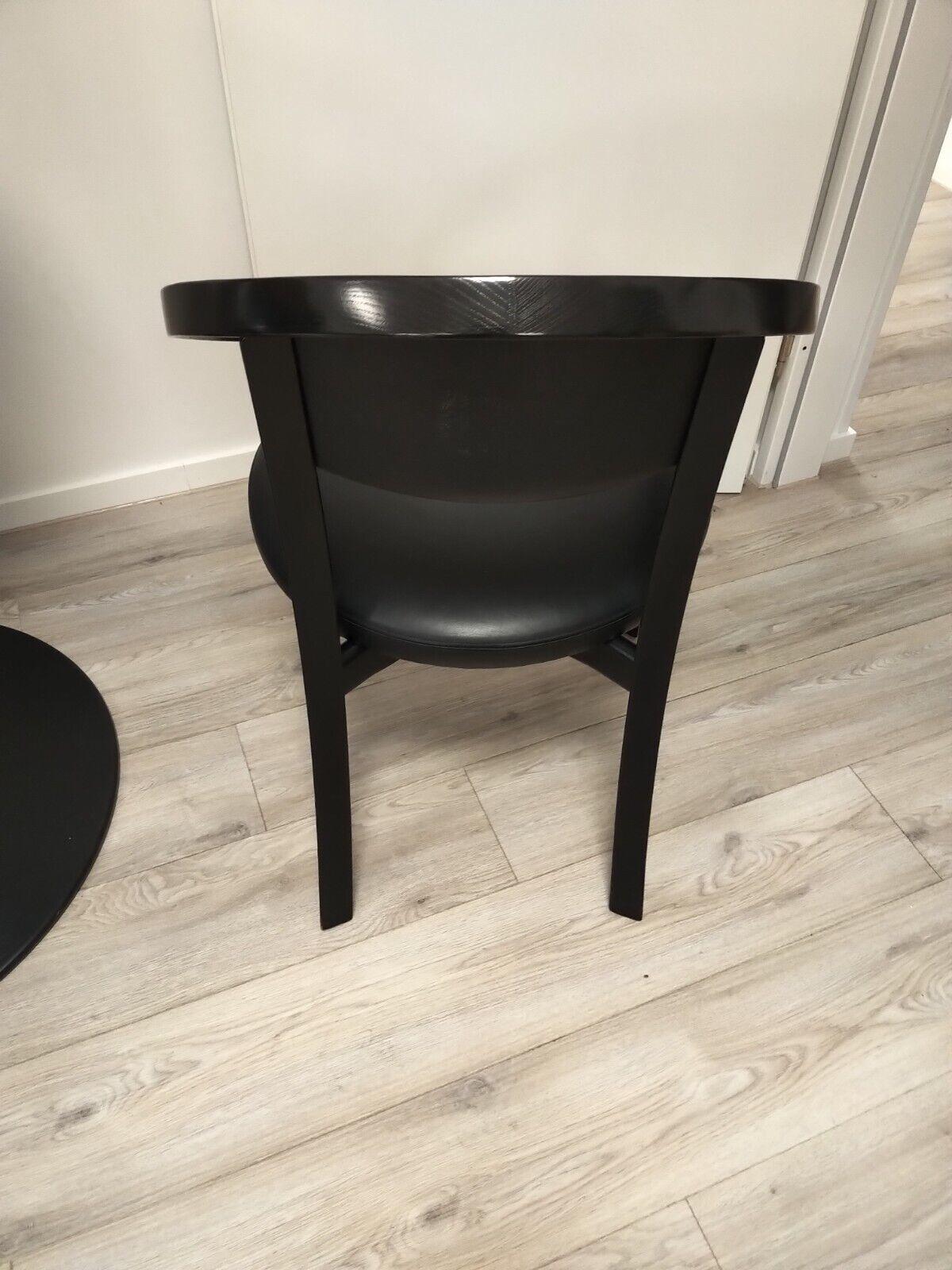 Organic Modern Sessel  Rosenthal 'Nostro' chair  Leder  Schwarz For Sale