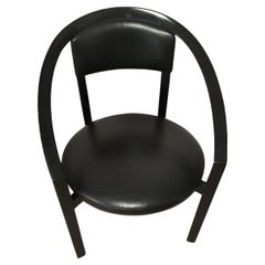 Vintage Sessel  Rosenthal 'Nostro' chair  Leder  Schwarz