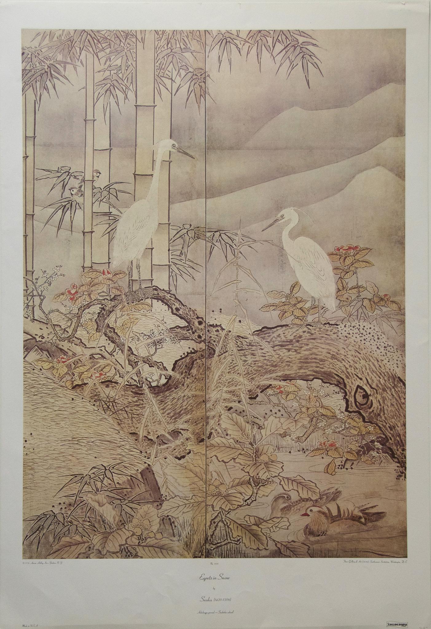 ""Egrets in the Snow" von Sesshu Toyo