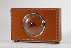Session Leather Table clock.