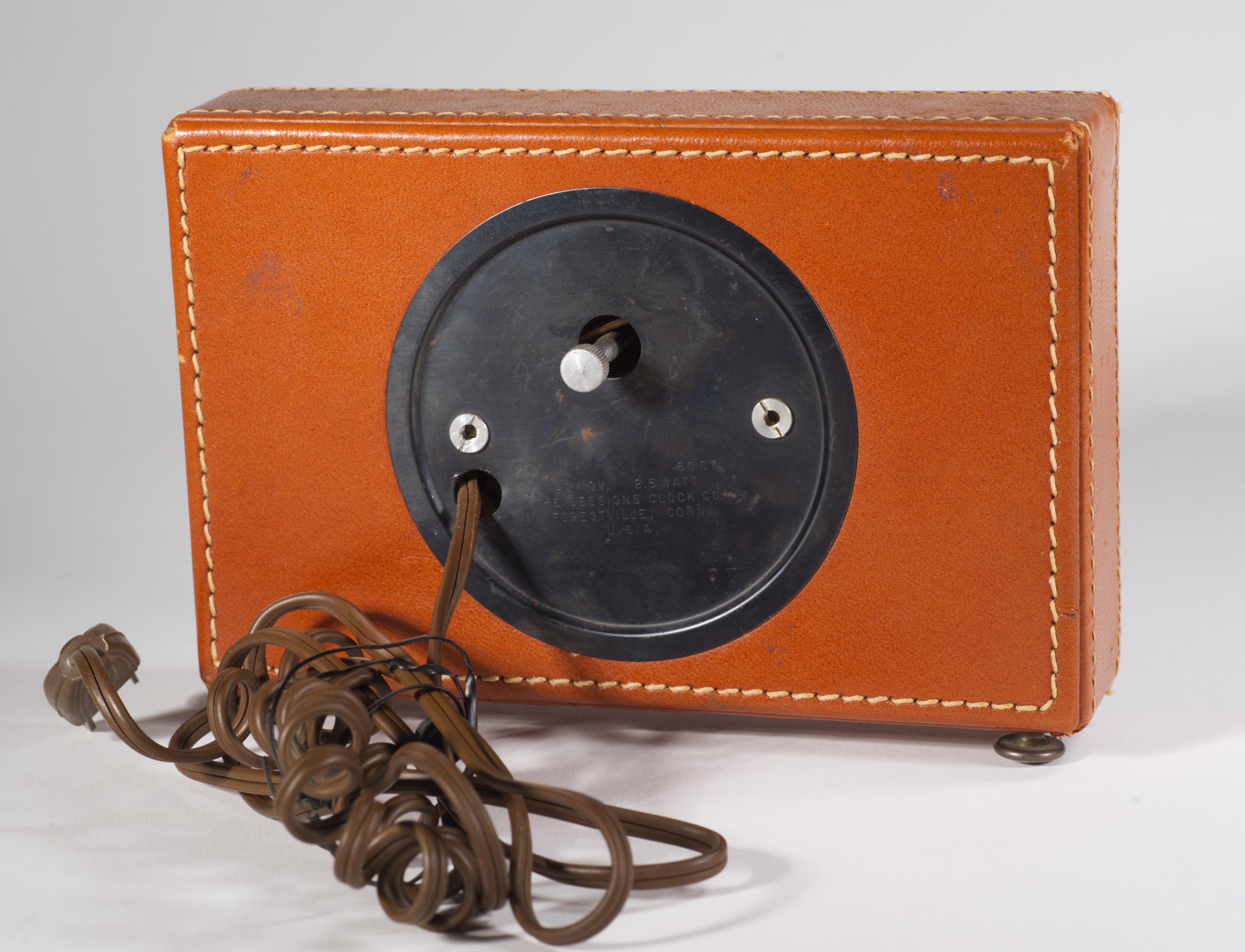 20th Century Session Leather Table clock.