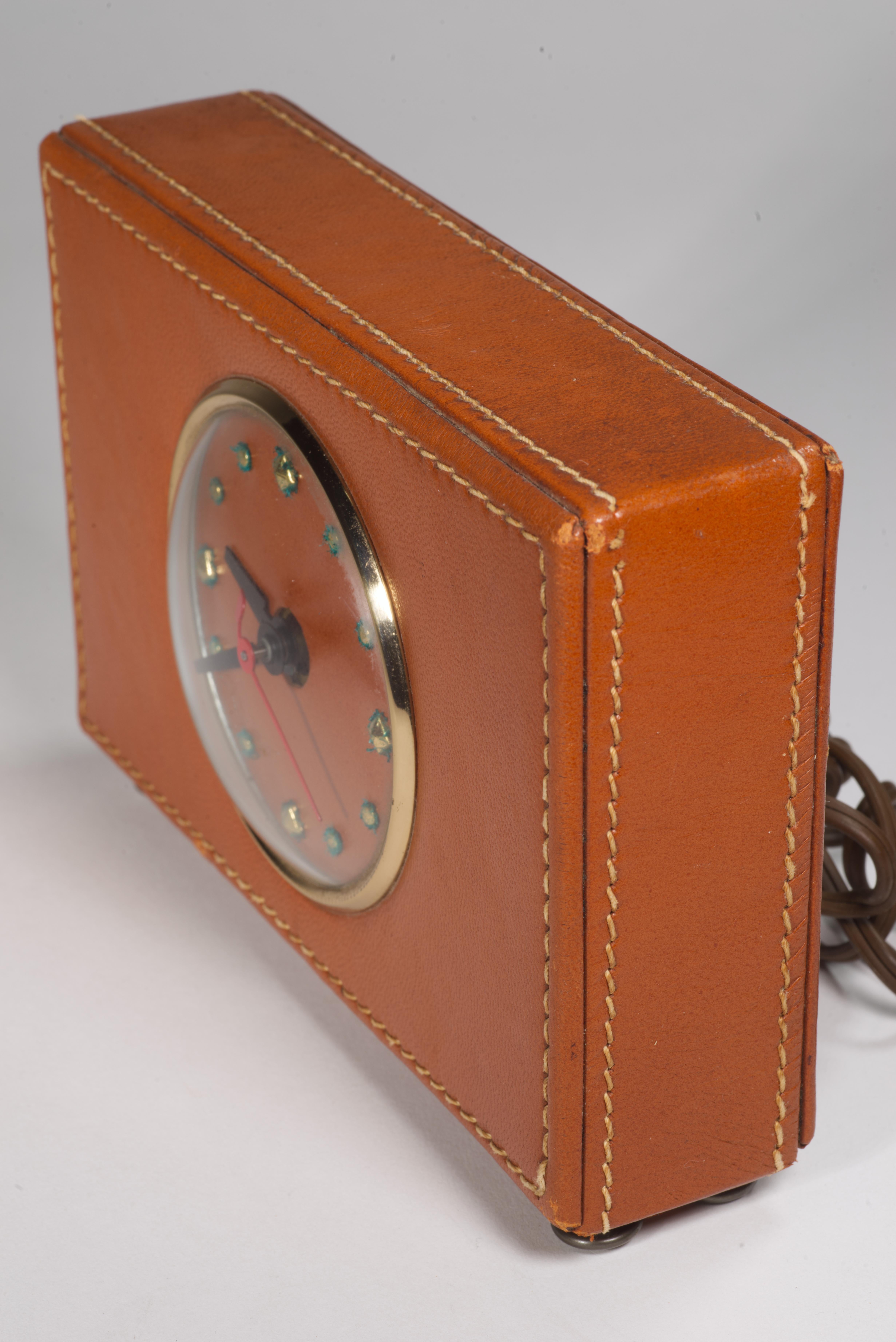 Session Leather Table clock. 2