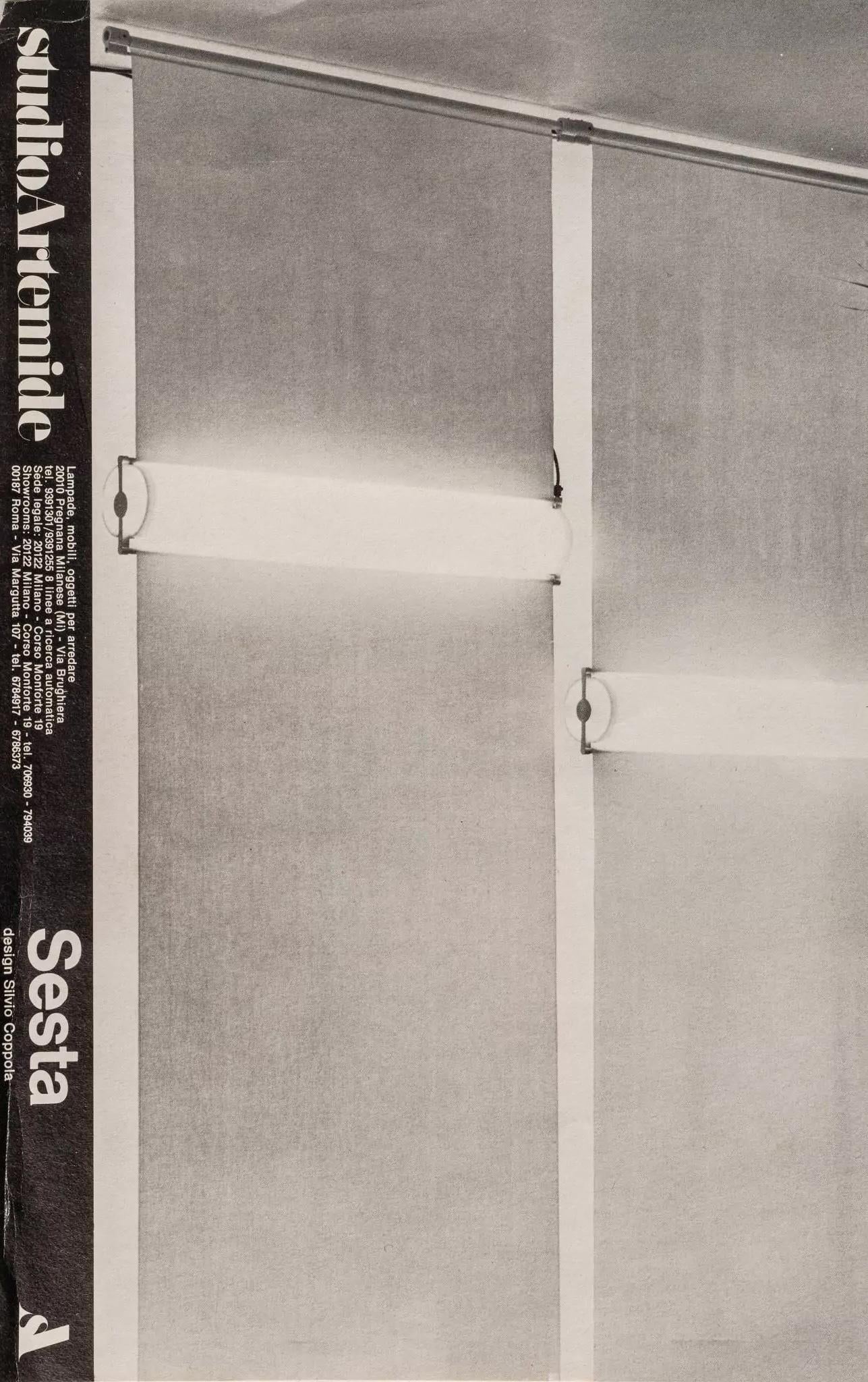 Italian Sesta lighting by Silvio Coppola for Artemide, Italy, 1970's For Sale