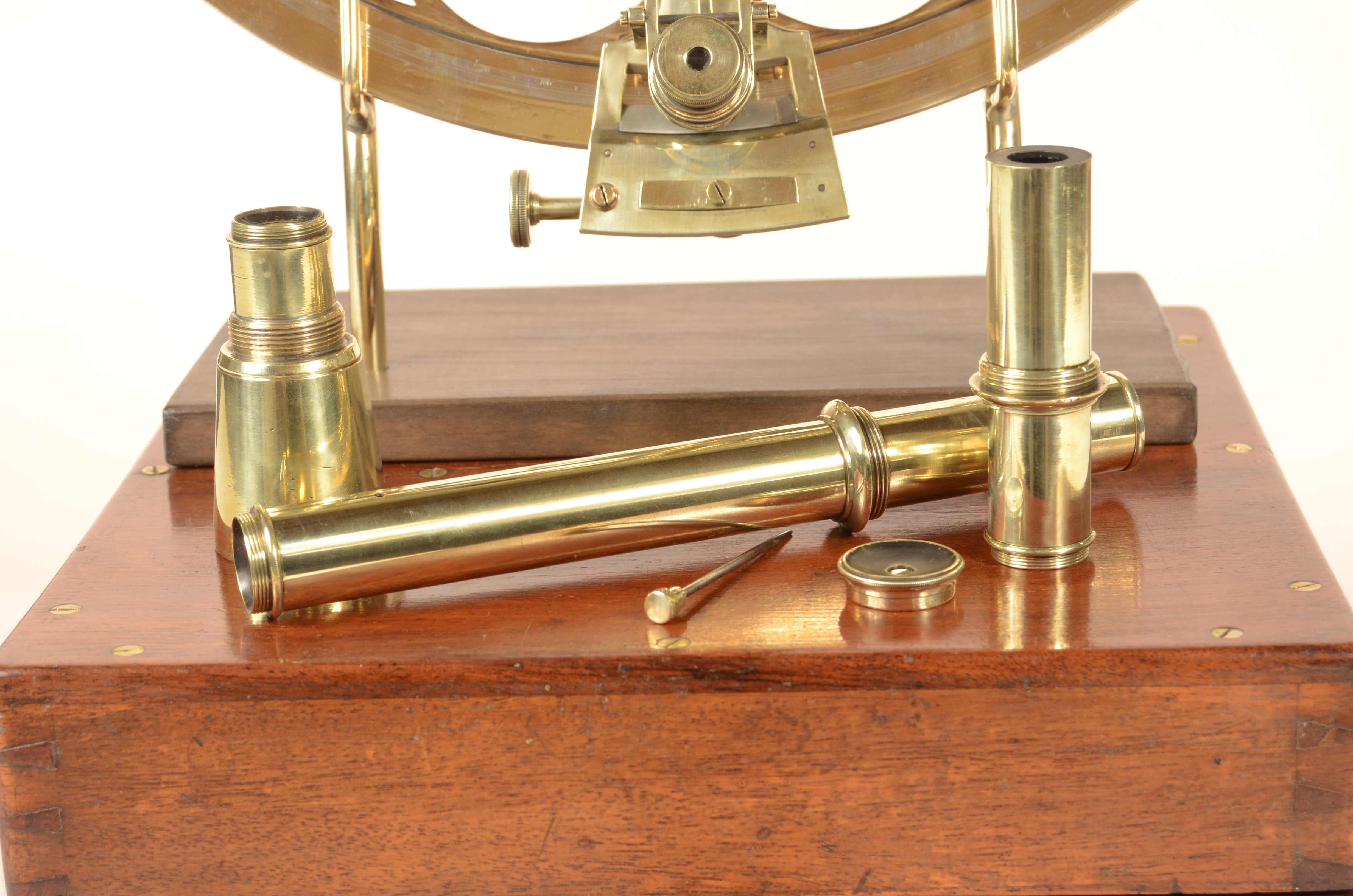 Sestante in ottone firmato B. Cooke & Son Hull della seconda metà del XIX secolo in vendita 8