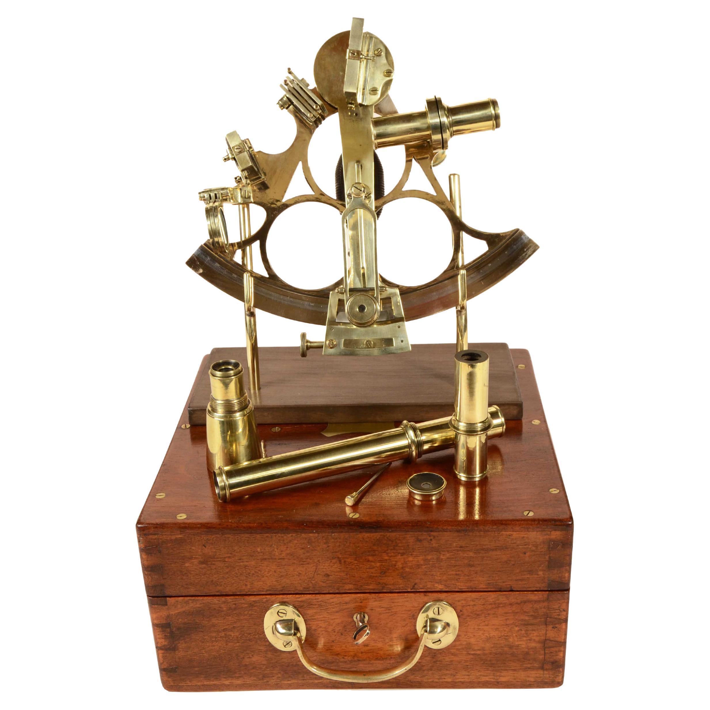 Sextant aus Messing signiert B. Cooke & Son Hull aus der zweiten Hälfte des 19. Jahrhunderts
