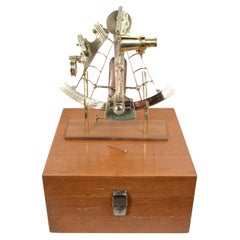 Sextant aus Messing signiert HEATH & Co New Heltham London S.E. 9. um 1870