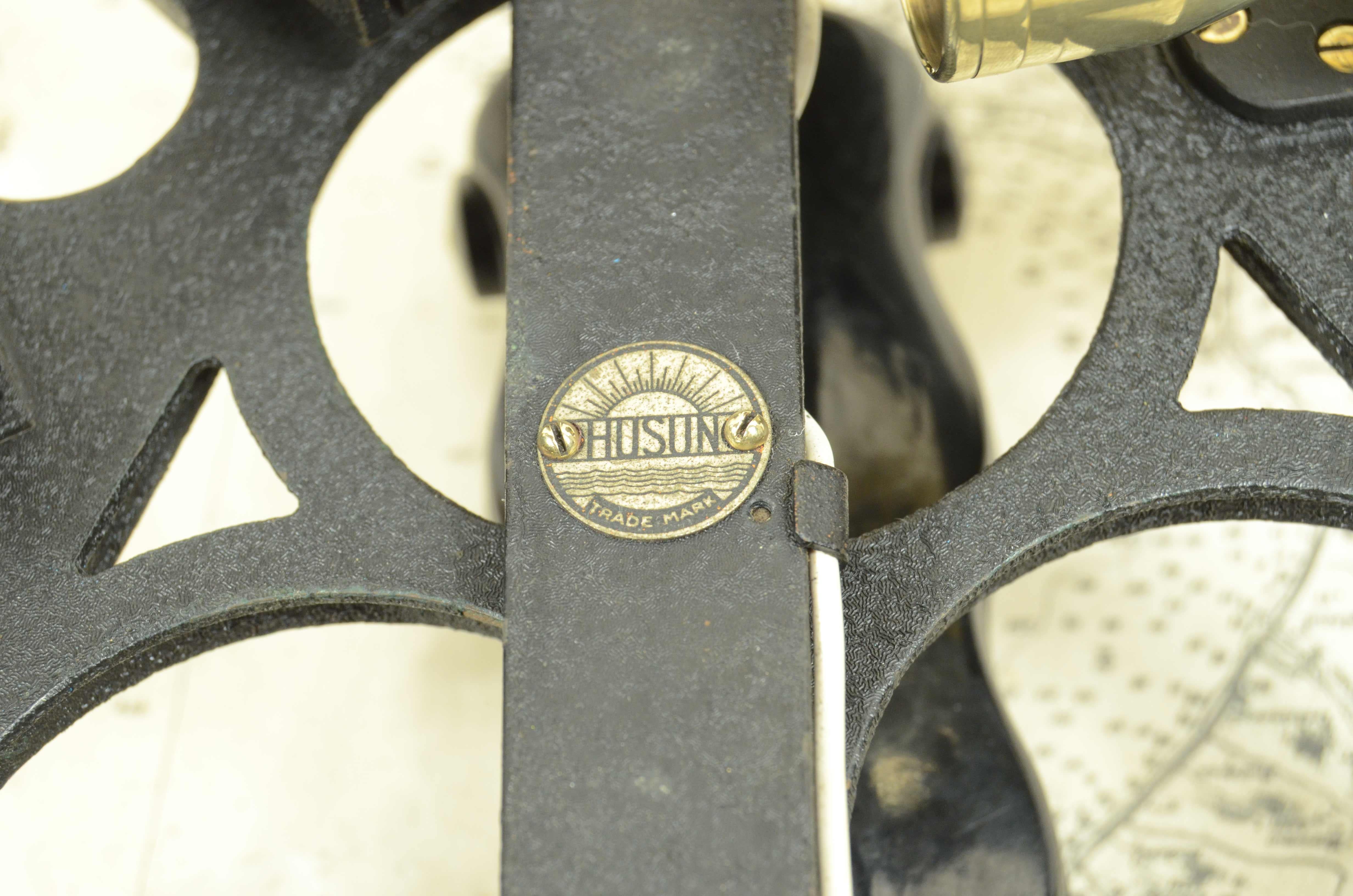 Brass sextant signed Husun Trade Mark  Serial No. 55040 from the 1930s 10
