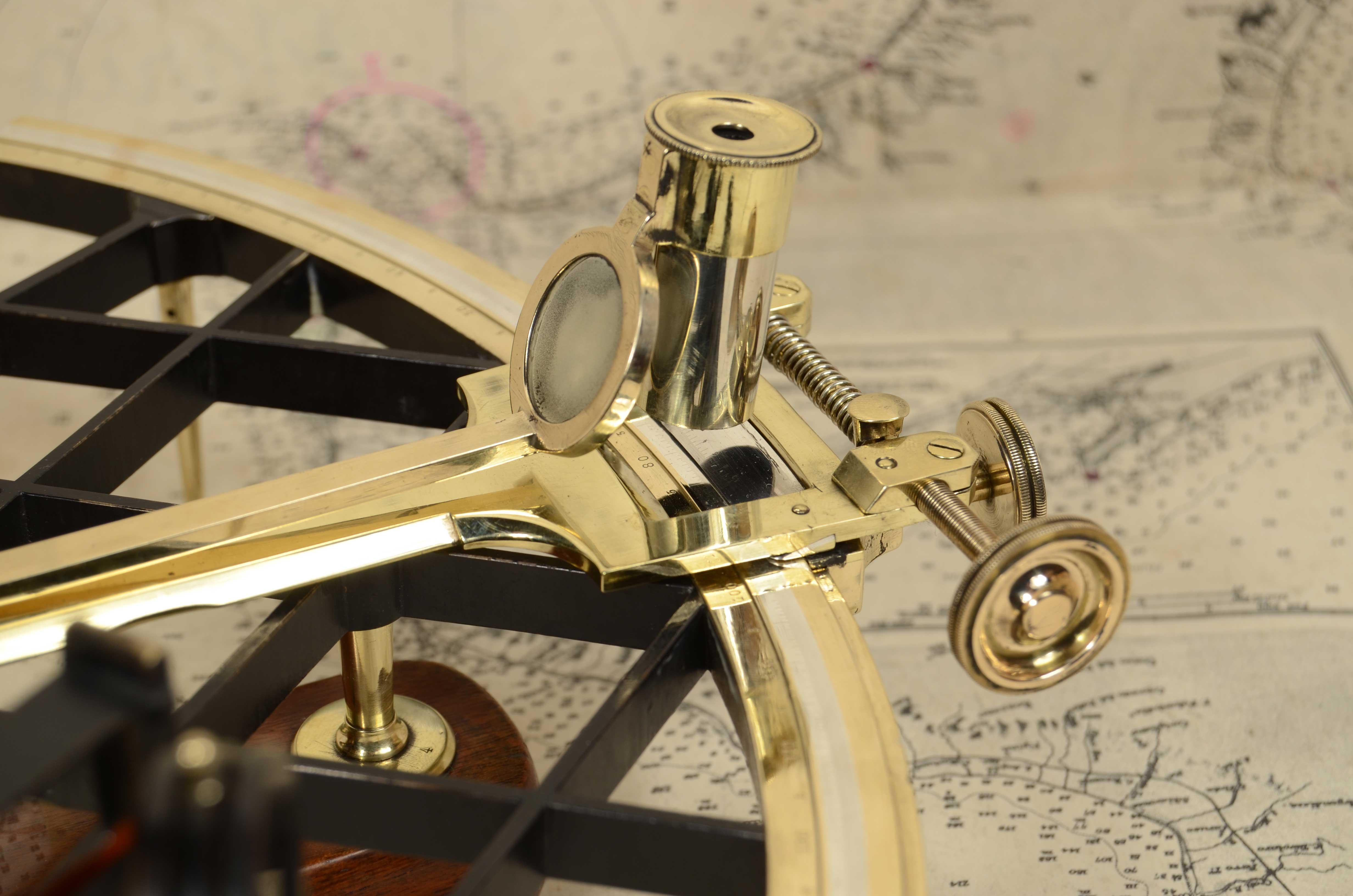 Sextant in  brass signed R. Jmme Berlin no. 2578 second  mid 19th Century 14