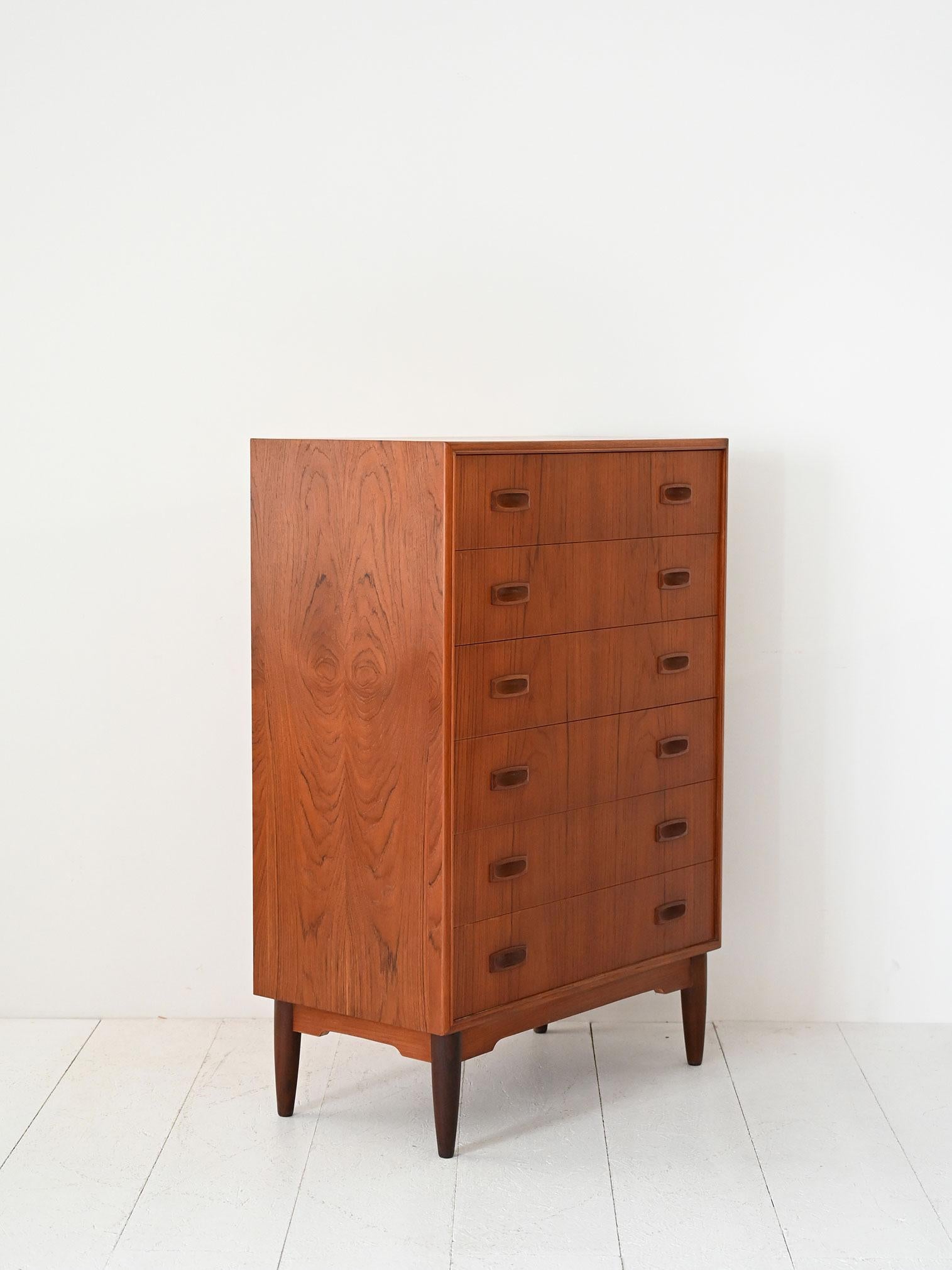 Scandinavo moderno Sestina scandinava vintage in teak anni ’60 in vendita