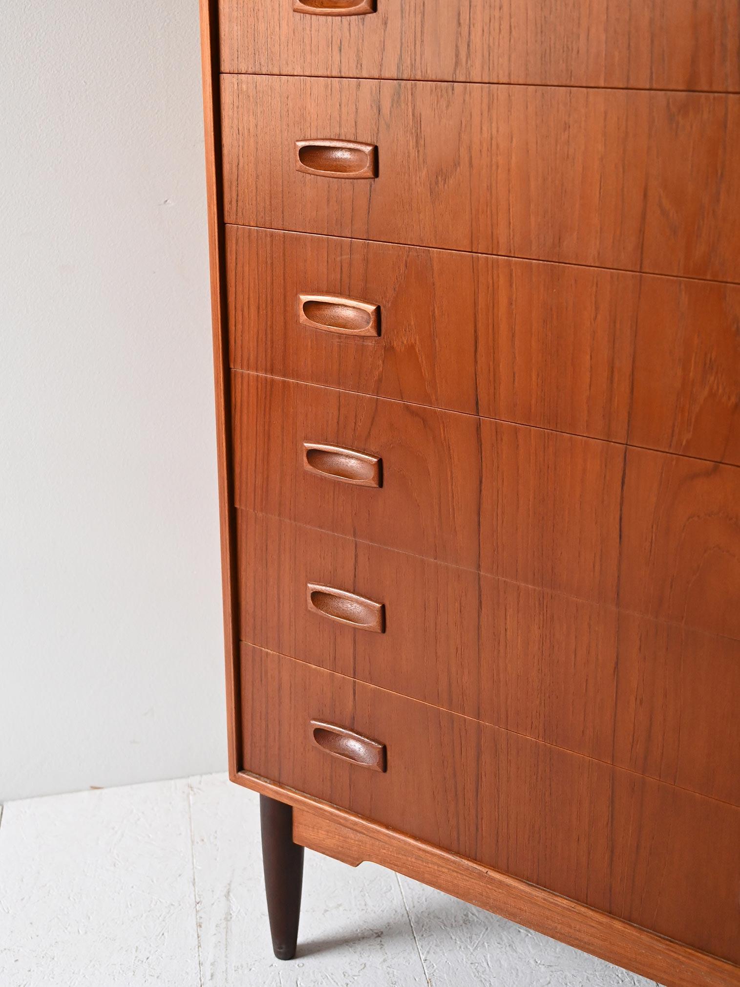 Sestina scandinava vintage in teak anni ’60 In condizioni buone in vendita a Brescia, IT