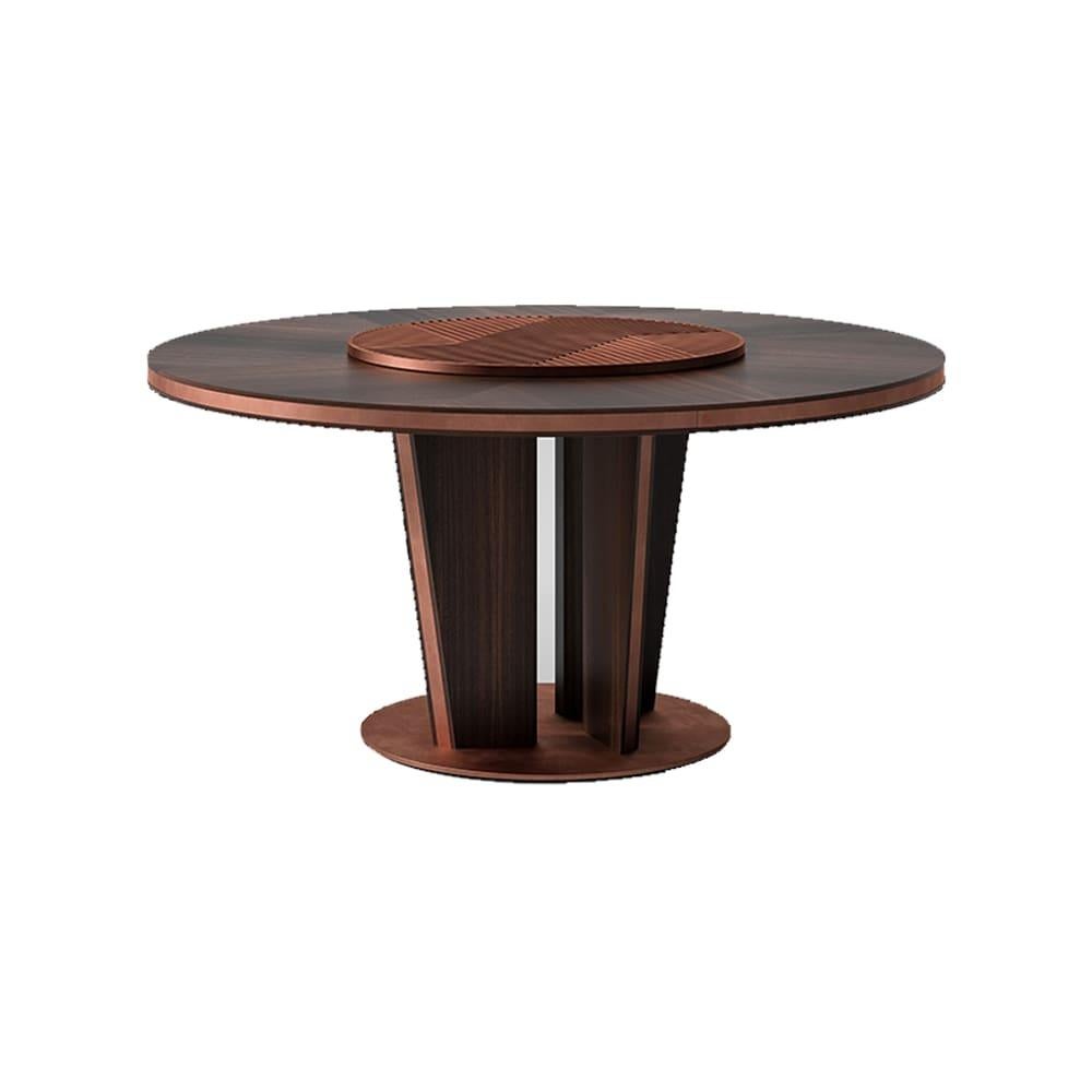 round dining table with lazy susan built in