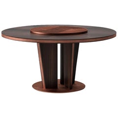 Sesto Senso Round Dining Table with Lazy Susan