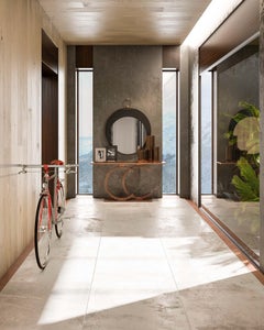 Runder Spiegel mit Metallrahmen von Sesto Senso