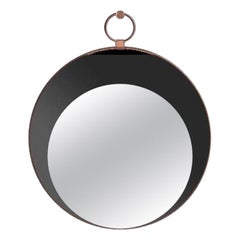 Sesto Senso Round Mirror with Metal Frame