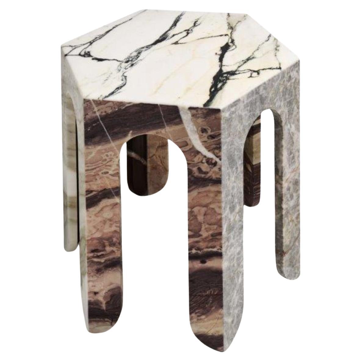 Sesto TSCF Hexagonal Coffee Table in Various Marbles by Bufalini Marmi