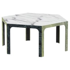 Sesto TSE Hexagonal Dining Table in Various Marbles by Bufalini Marmi